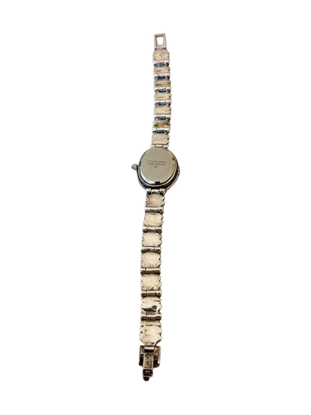 VTG 925 Sterling Silver Marcasite Quartz Watch Japan Movement Runs New Battery