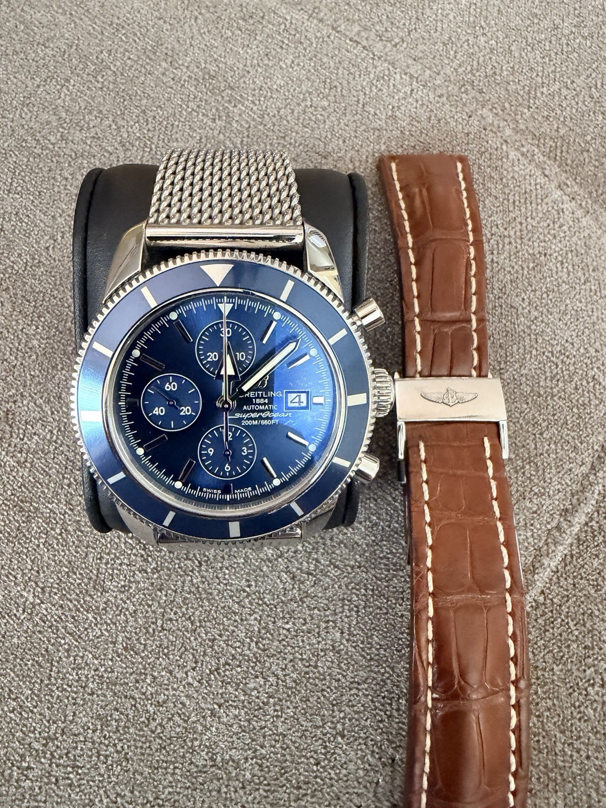 Breitling Super Ocean Heritage Blue Dial Chronograph A13320 With Extra Band