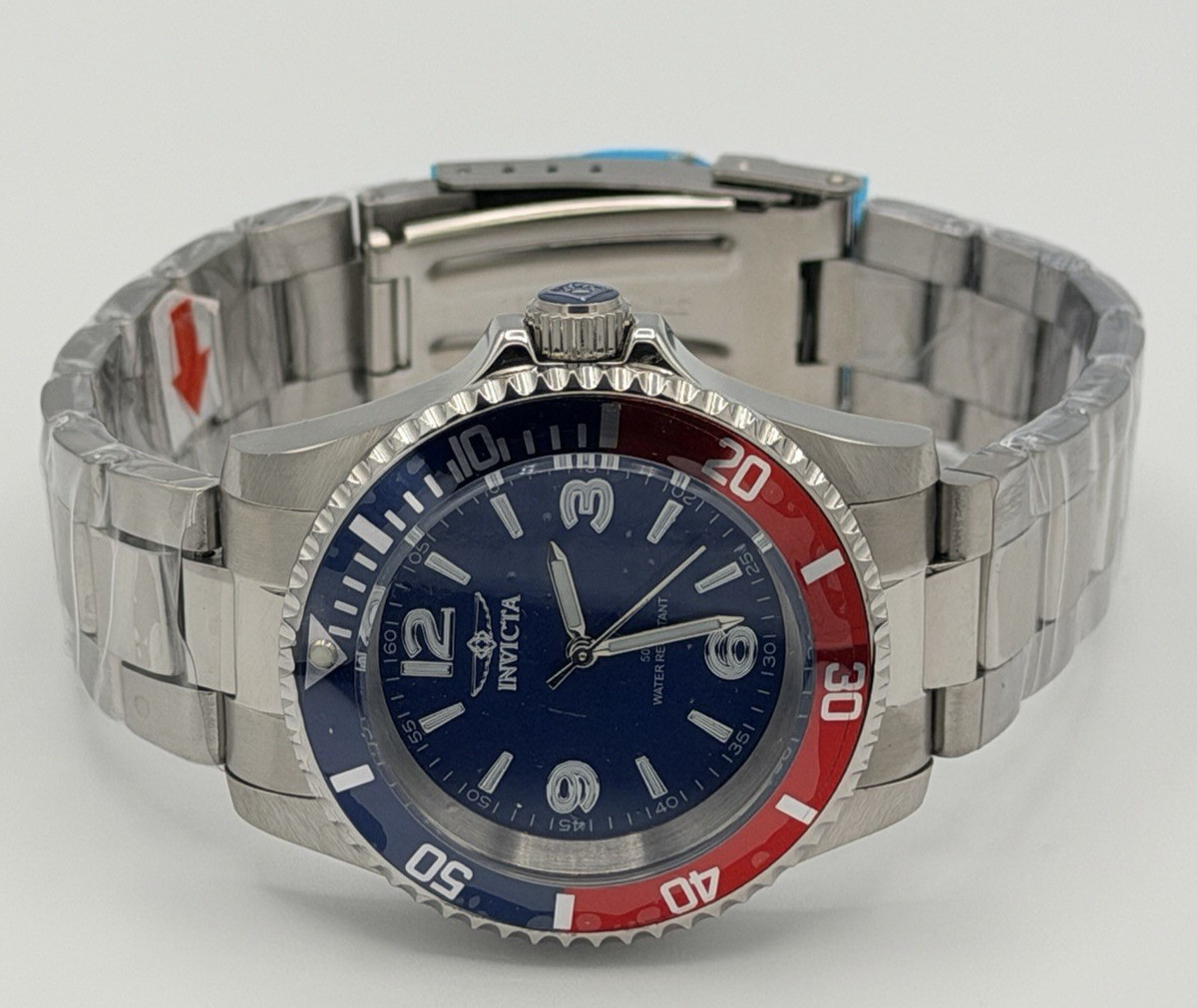 Invicta Specialty Rowan Men’s 40mm Stainless Steel Watch Pepsi Bezel 69482 New