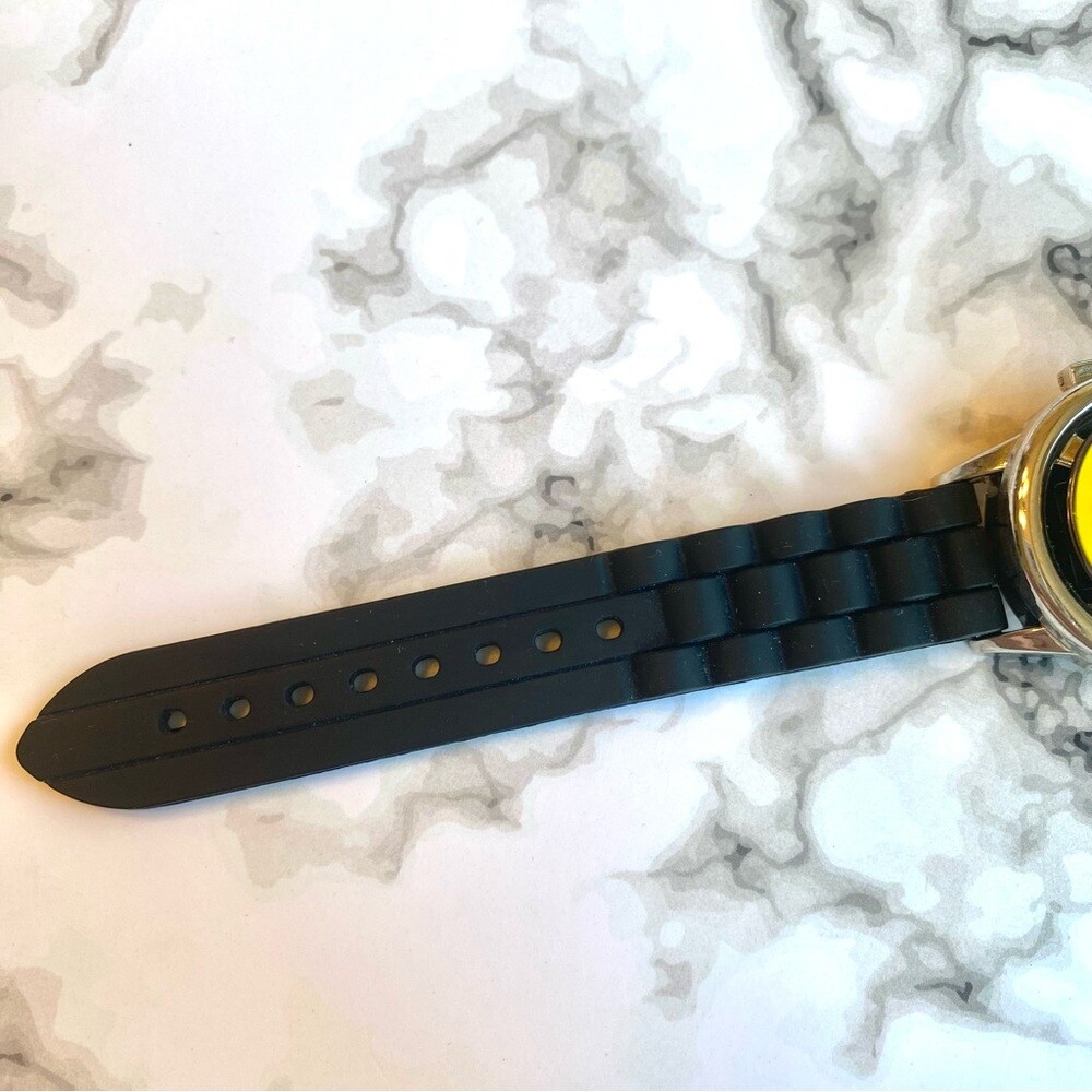 Unisex DC Comics Batman Spinning Top Digital Rubber Silicone Black Band Watch