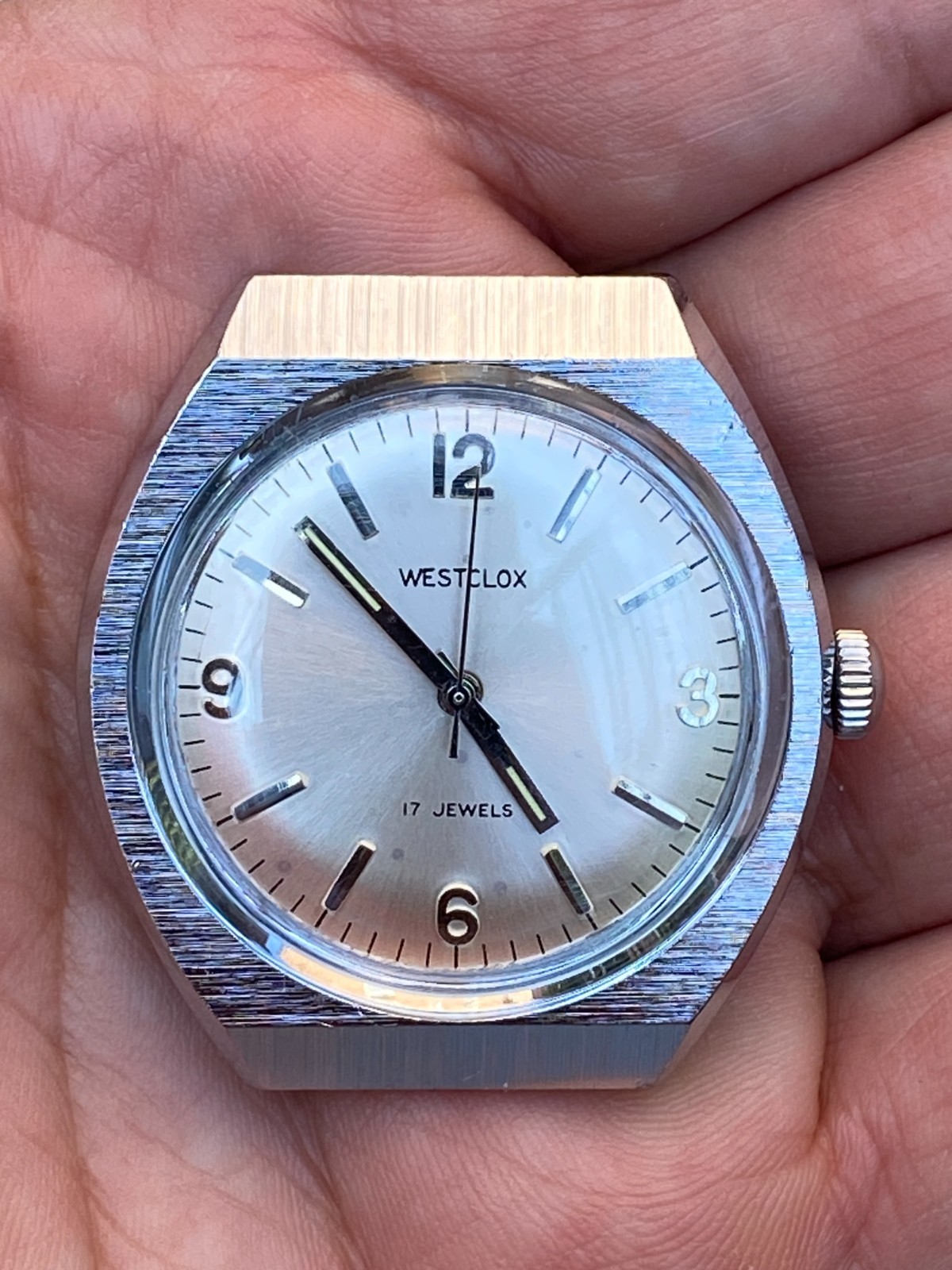 Vintage Westclox 17 Jewels French FE 140-C Watch Sunburst Dial Serviced