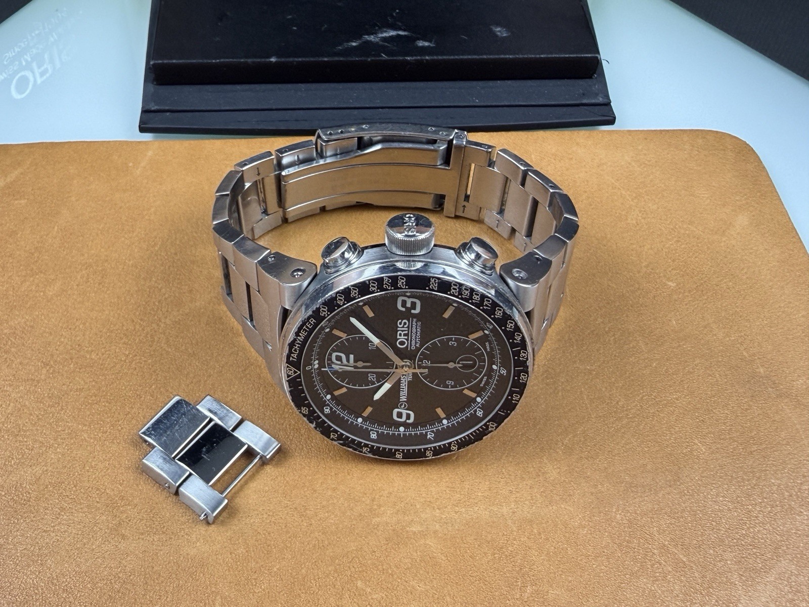 Oris Williams F1 Chronograph 45mm 673 7563 4184 FULL SET AS-IS NON-RUNNING