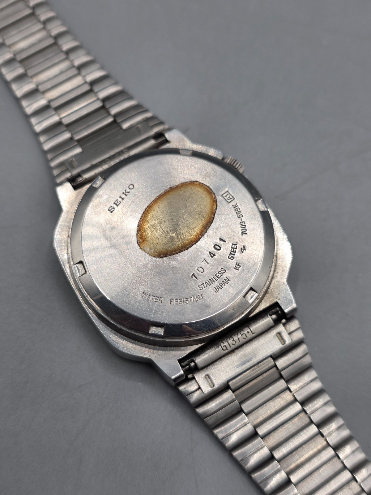 Vintage Seiko 5 Automatic 17 Jewels Octagonal Silver-Tone Case Black Dial Watch