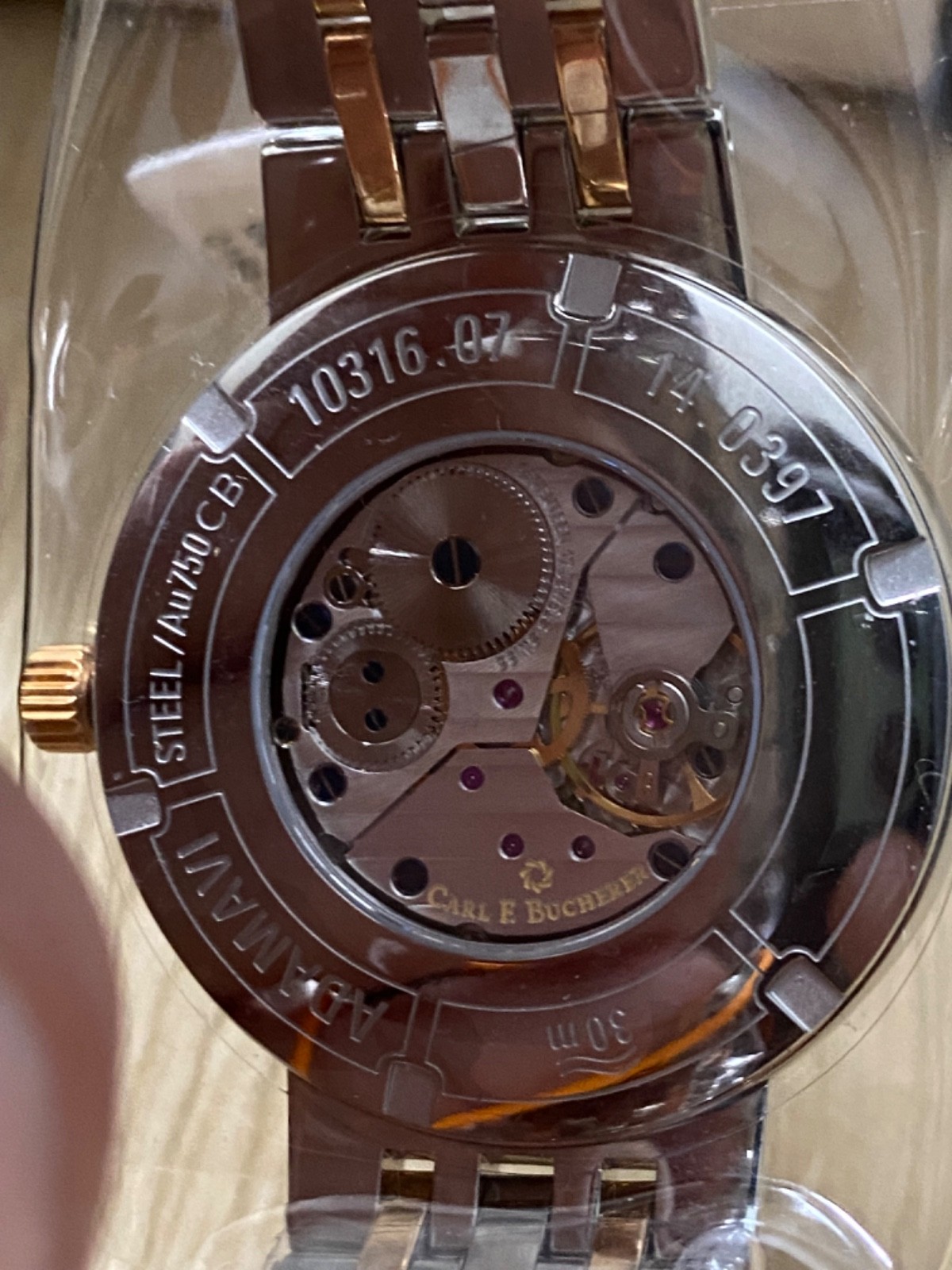 CARL F BUCHERER Adamavi Hand Wind Small Seconds 18k Gold Stainless steel Watch