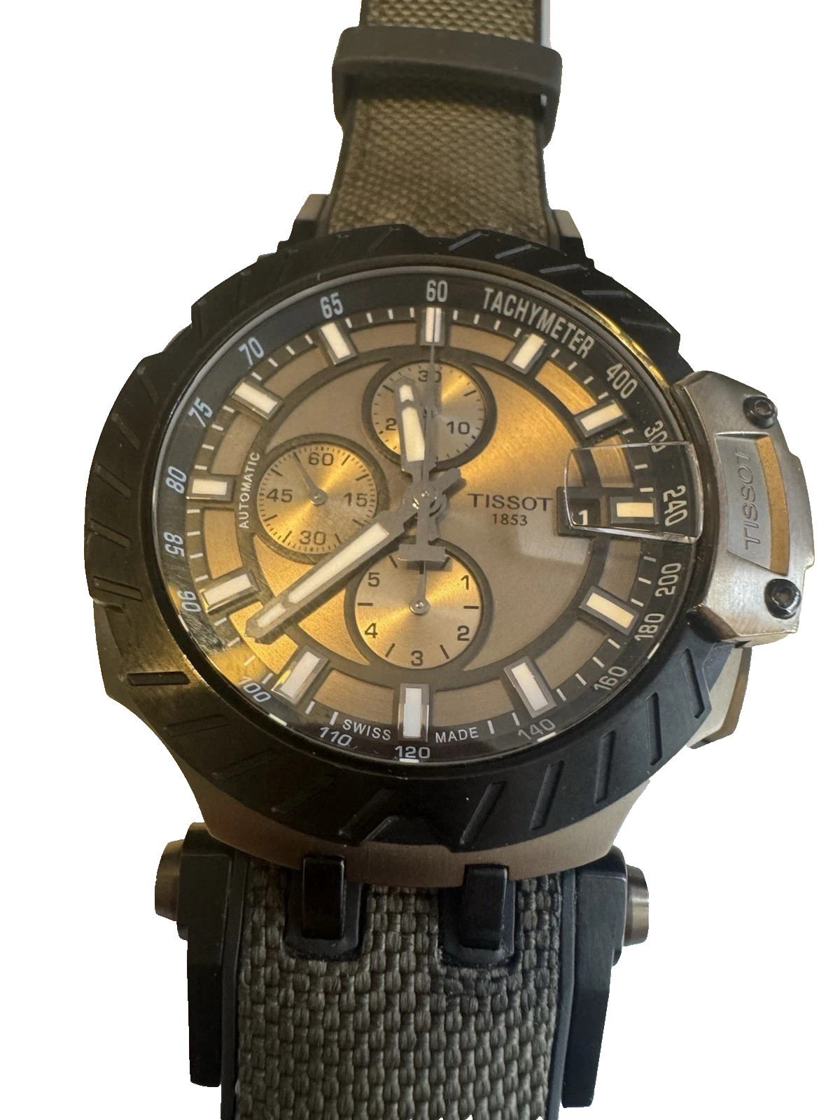 Tissot T-Race Automatic Chronograf, Khaki Green Dial T 115 427 A