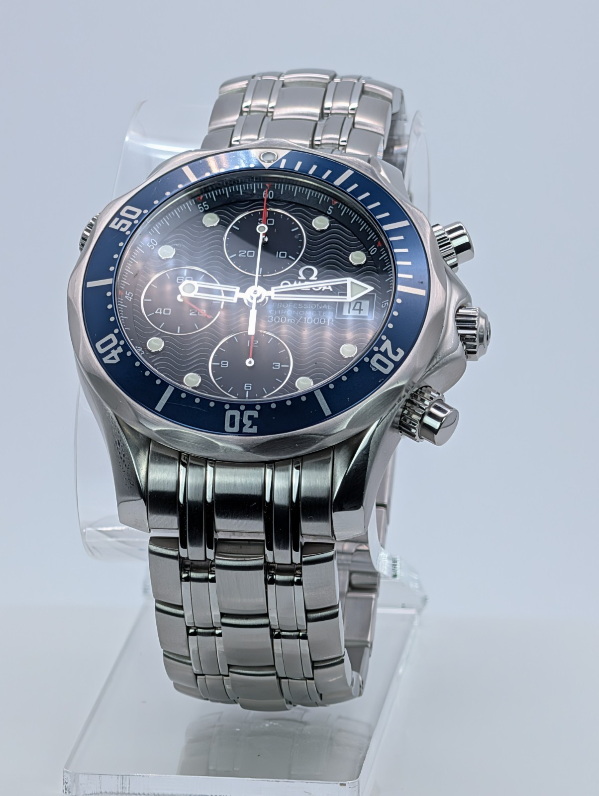 2012 Omega Seamaster Diver 300M 41.5MM Blue Dial Steel Bracelet (2225.80.00)