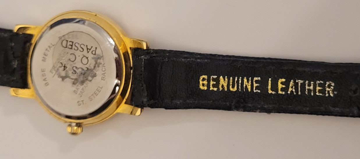 PRESTIGE by WALTHAM QUARTZ WATCH. DIAMOND DIAL WITH GOLD TONE