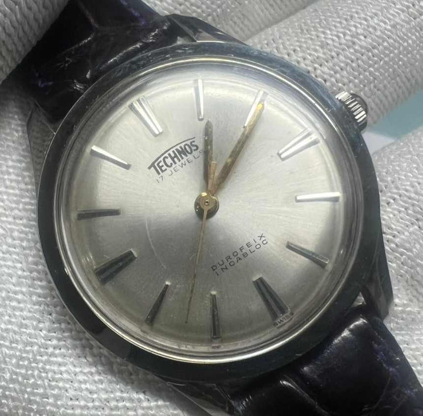 7. Technos cal 2390 manual winding 35.5 mm running