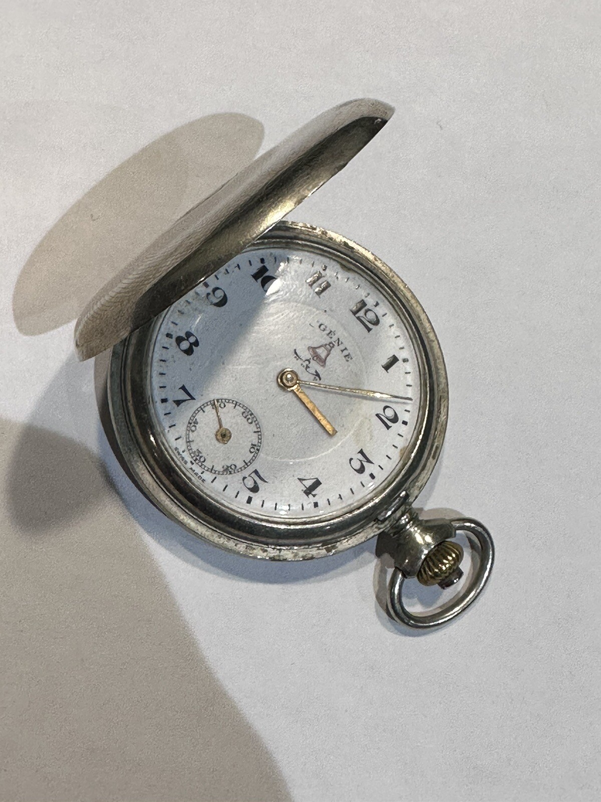 Antique Genie Pocket watch Closed decorative swiss made 1930’s