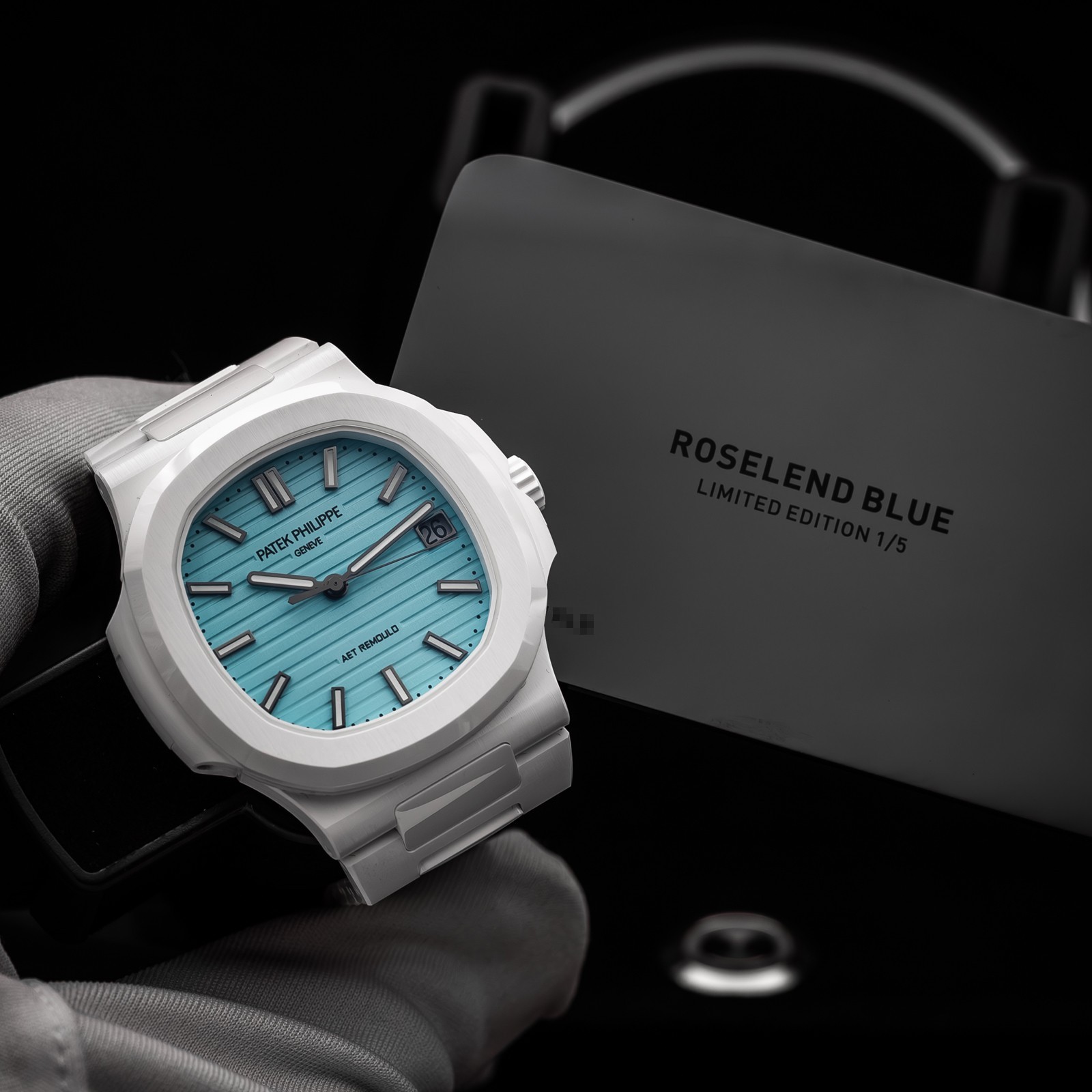 Patek Philippe Nautilus 5711 White Ceramic Roselend Blue AET Remould Complete