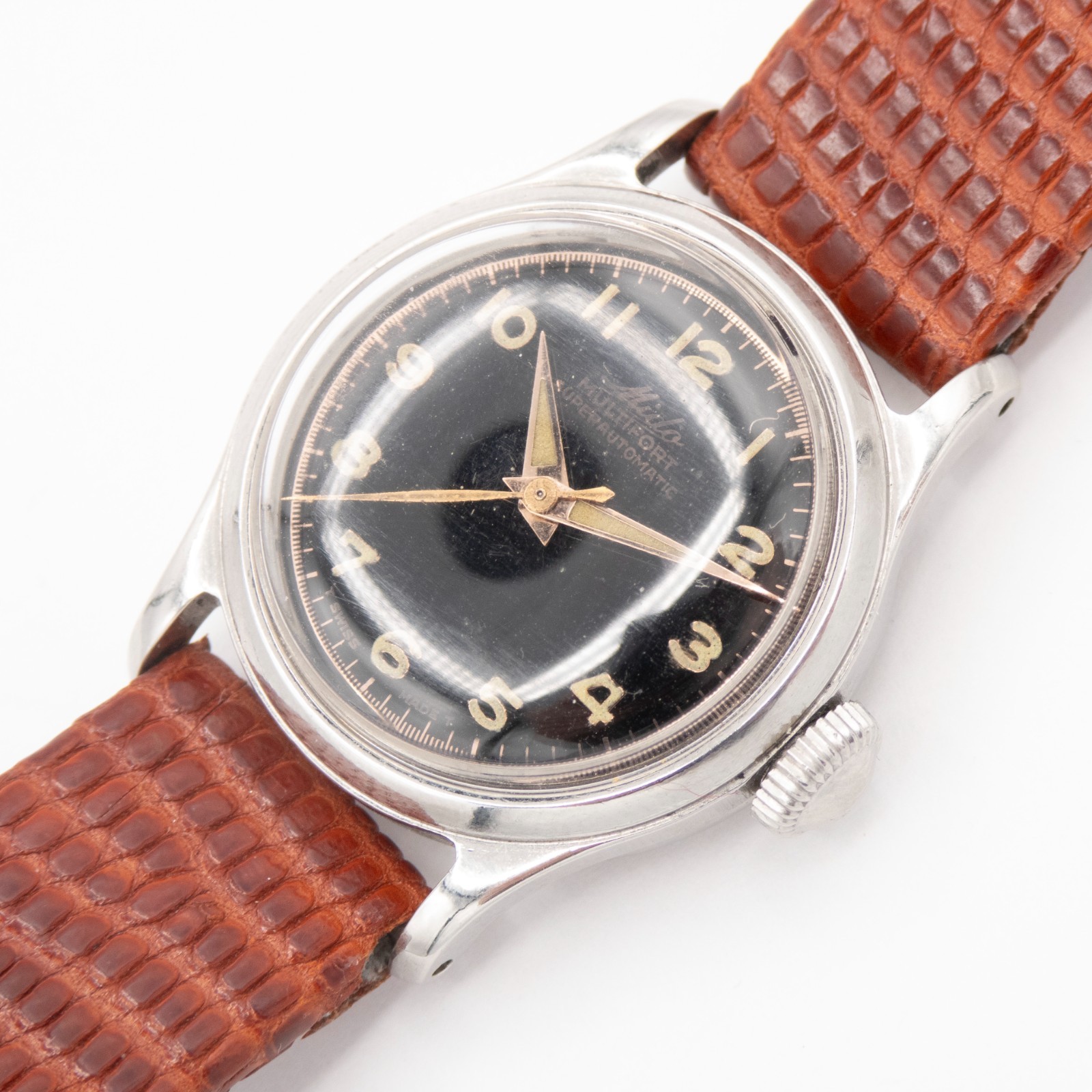 Vintage Mido Multifort Caliber 817 17-Jewel S/S Automatic Wristwatch, Keeps Time