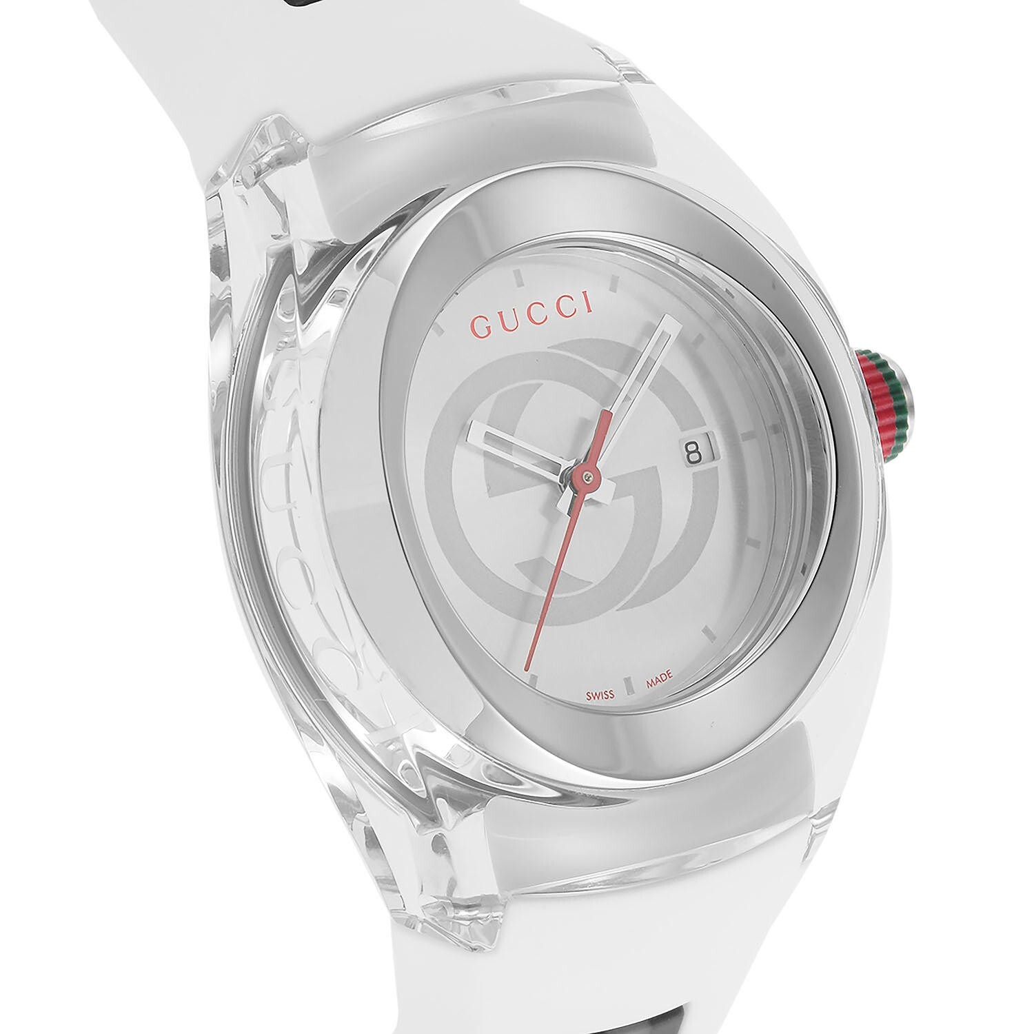 Gucci Women’s Sync L Silver Dial Rubber Strap Watch – YA137302 ($670 MSRP)