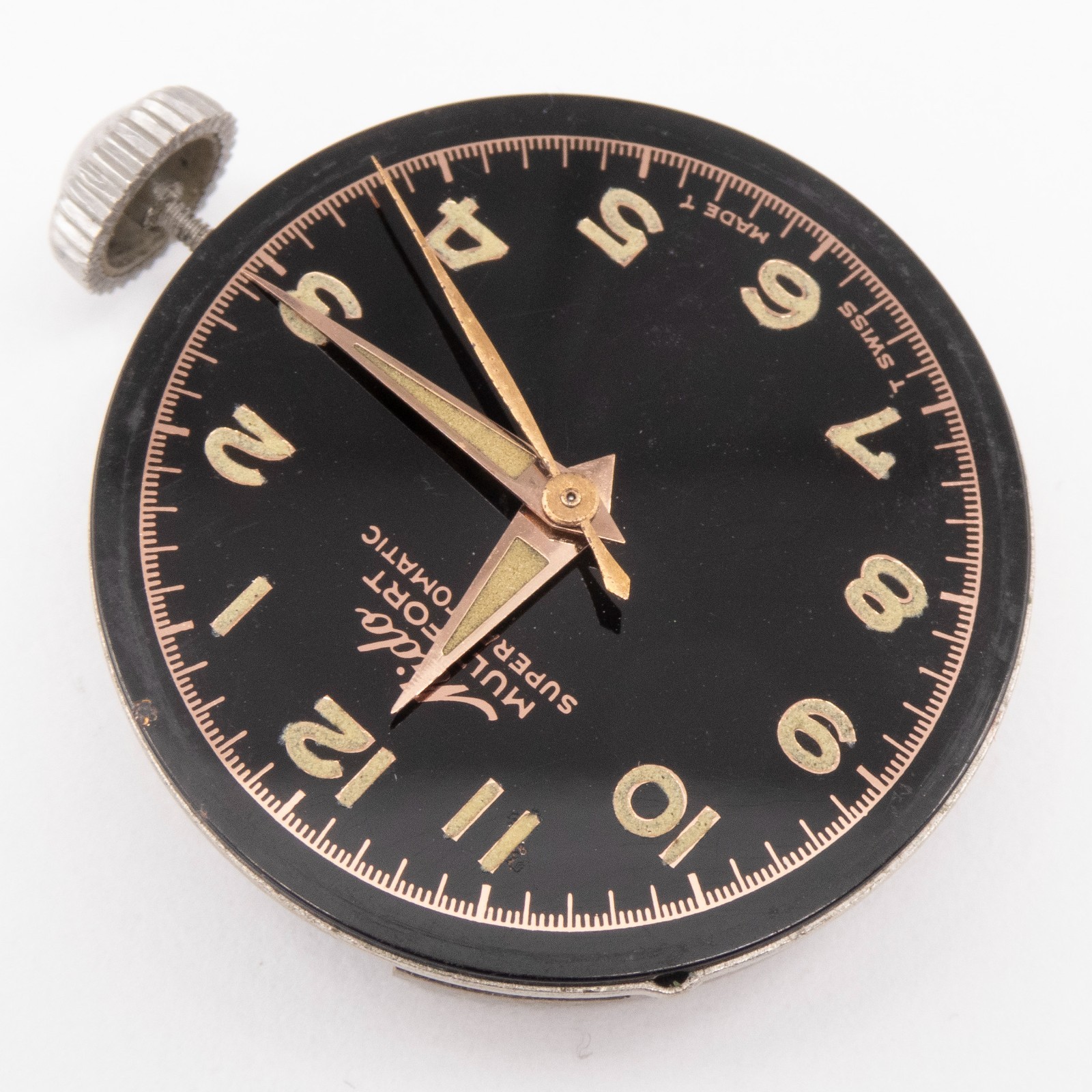 Vintage Mido Multifort Caliber 817 17-Jewel S/S Automatic Wristwatch, Keeps Time
