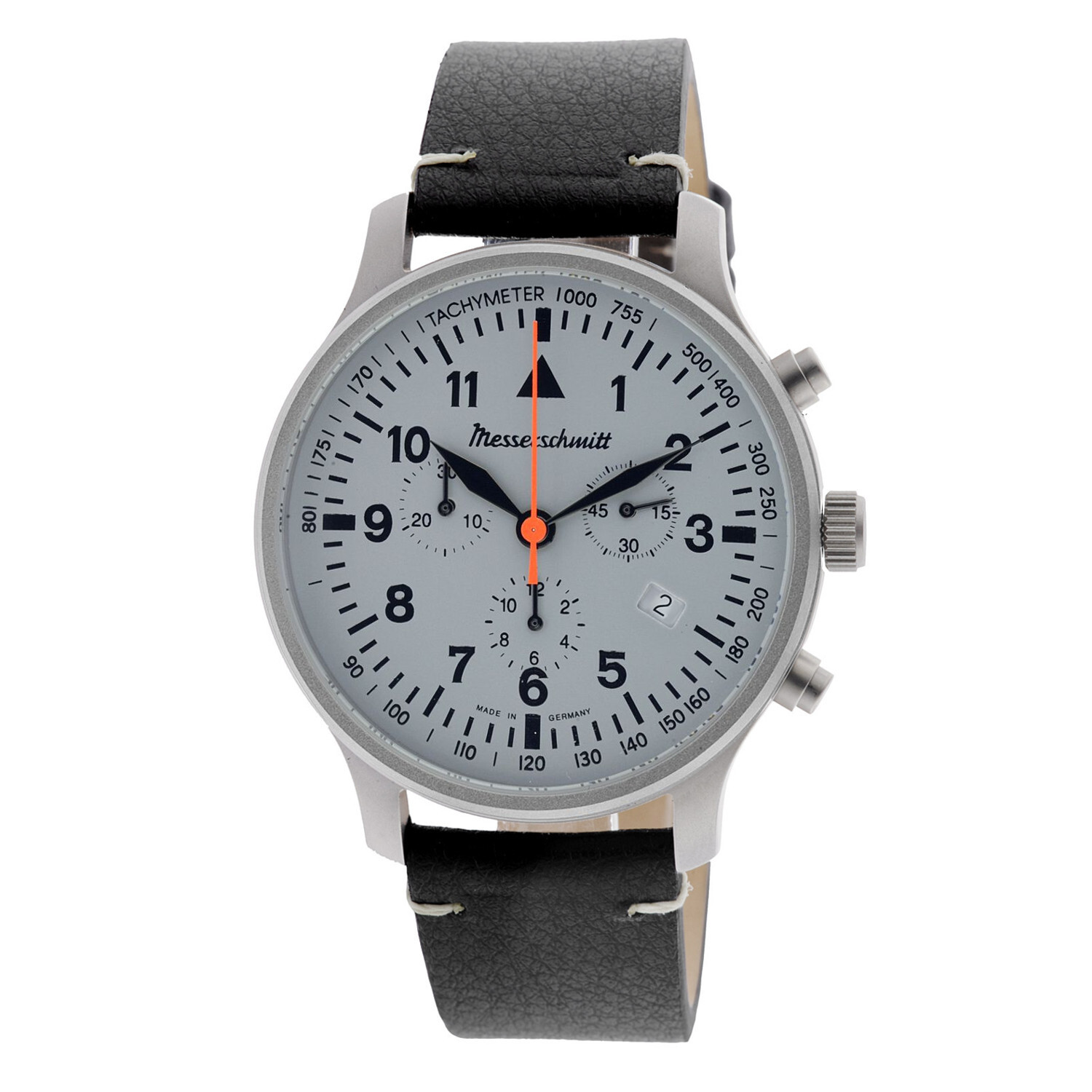 Messerschmitt Men’s Watch ME-3H201 Chronograph Leather Strap Pilot Watch