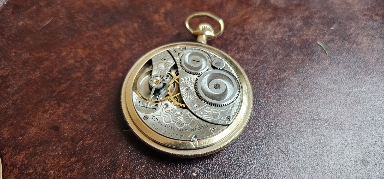 Elgin Manual Wind Antique Pocket Watch 14kt Yellow Gold Filled