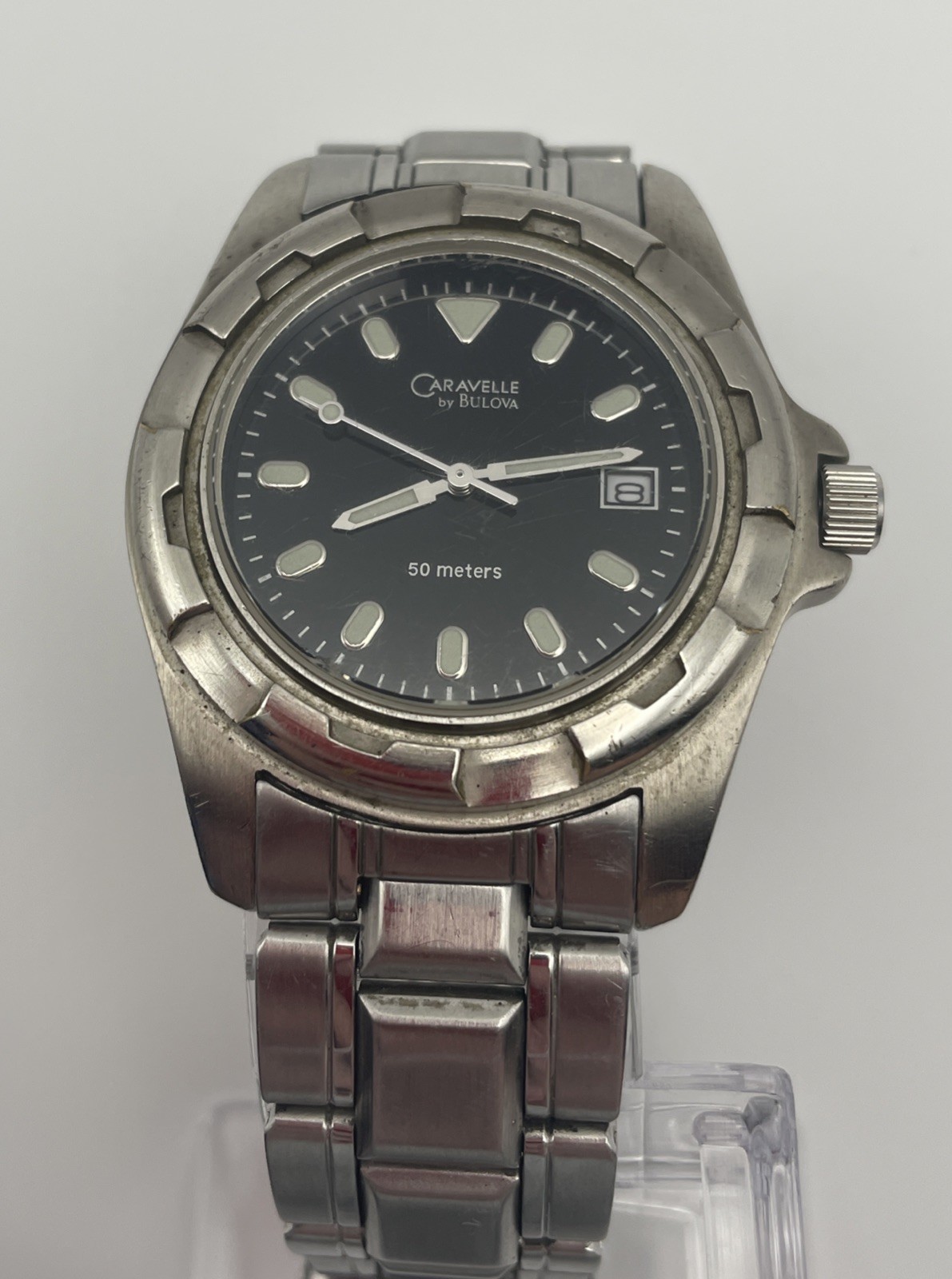 Caravelle by Bulova T9 50M Mens Diver Style Quartz Watch 43B03 39mm Case Bin S