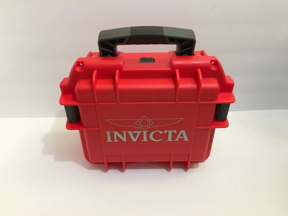 INVICTA LARGE Wristwatch CRATE Emergency Storage Protec RED Black Grey 12x10x6″