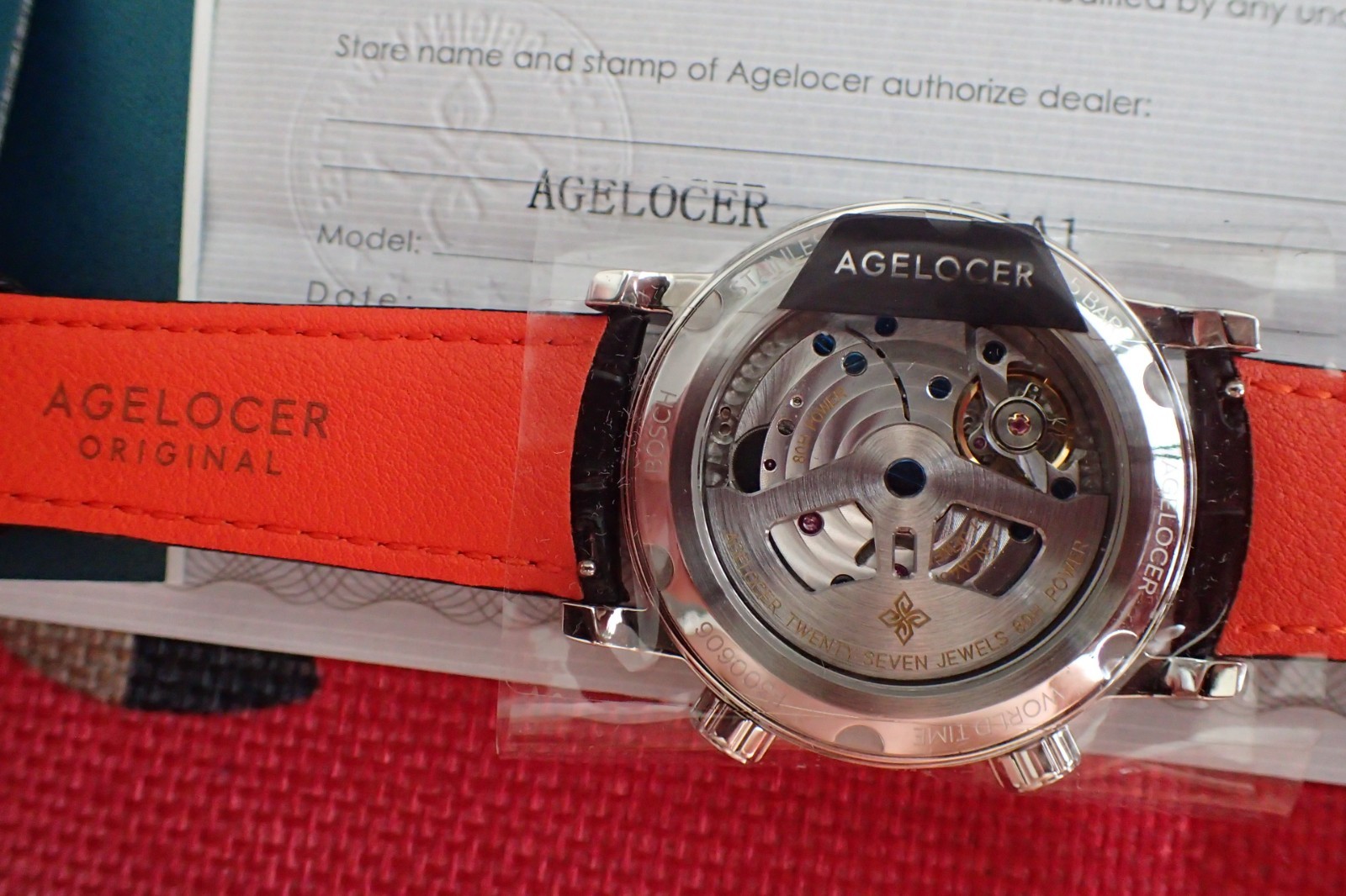 Agelocer World Time Genuine Watch Men’s Luxury Automatic Mechanical Watch