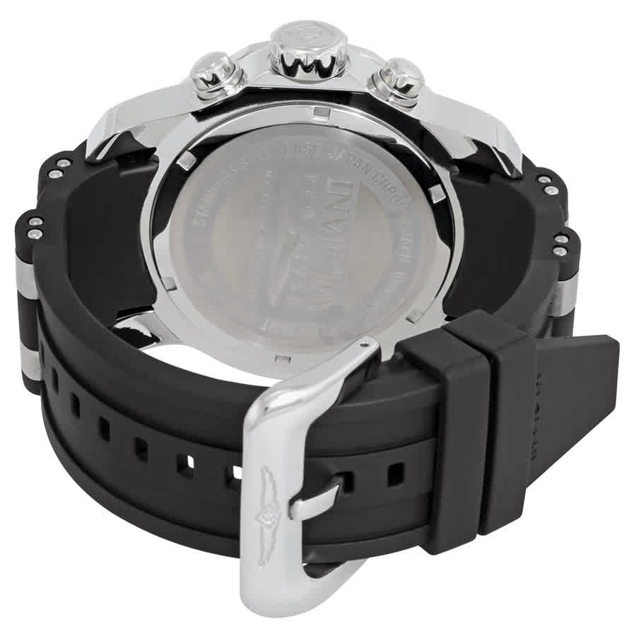 Invicta Men Pro Diver Ocean Master Chronograph Black Dial Black Rubber Watch