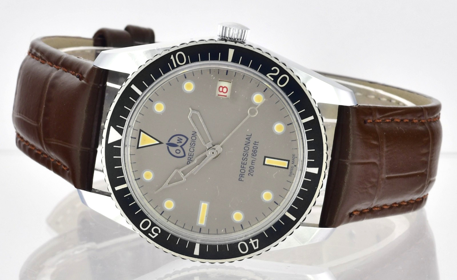 Vintage O&W ( Ollech & Wajs ) Precision Professional Divers Style Men Wristwatch