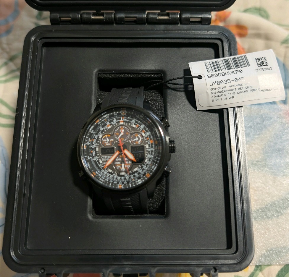 Citizen Mens Promaster Navihawk A-T Eco-Drive Pilot Chronograph Watch JY8035-04E