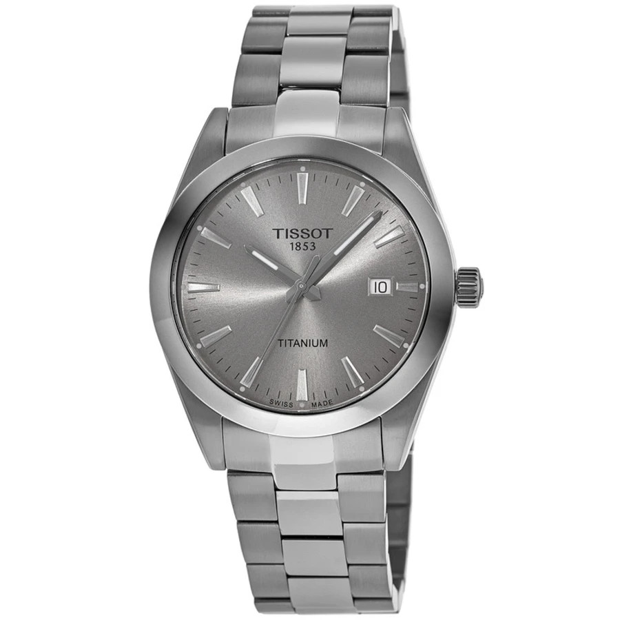 New Tissot Gentleman Quartz Grey Dial Titanium Men’s Watch T127.410.44.081.00