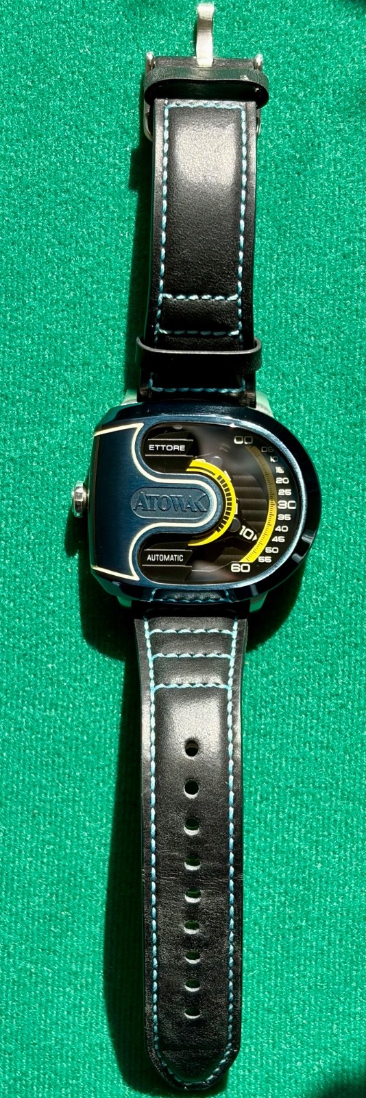 Atowak Ettore Drift AK702SJEYE Black Wandering Hour Automatic Full Set