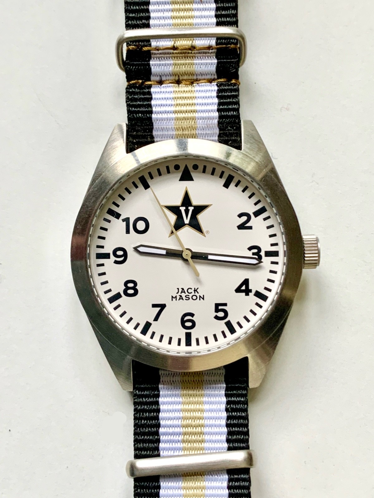 Jack Mason Mens 40mm Watch & Nylon Strap ~ Colleges TX, TCU, Ole Miss & Others