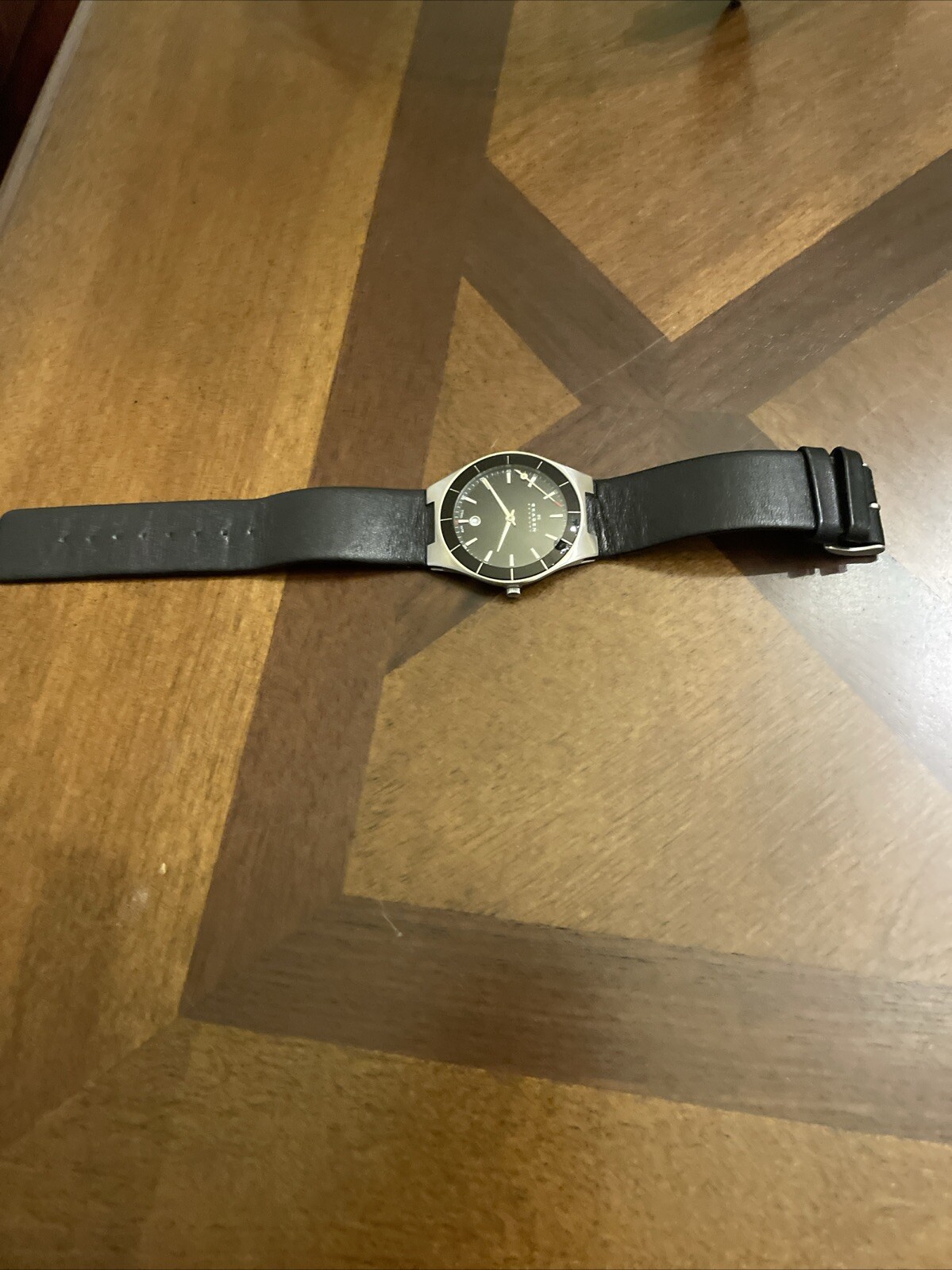 Skagen Denmark Leather wristwatch