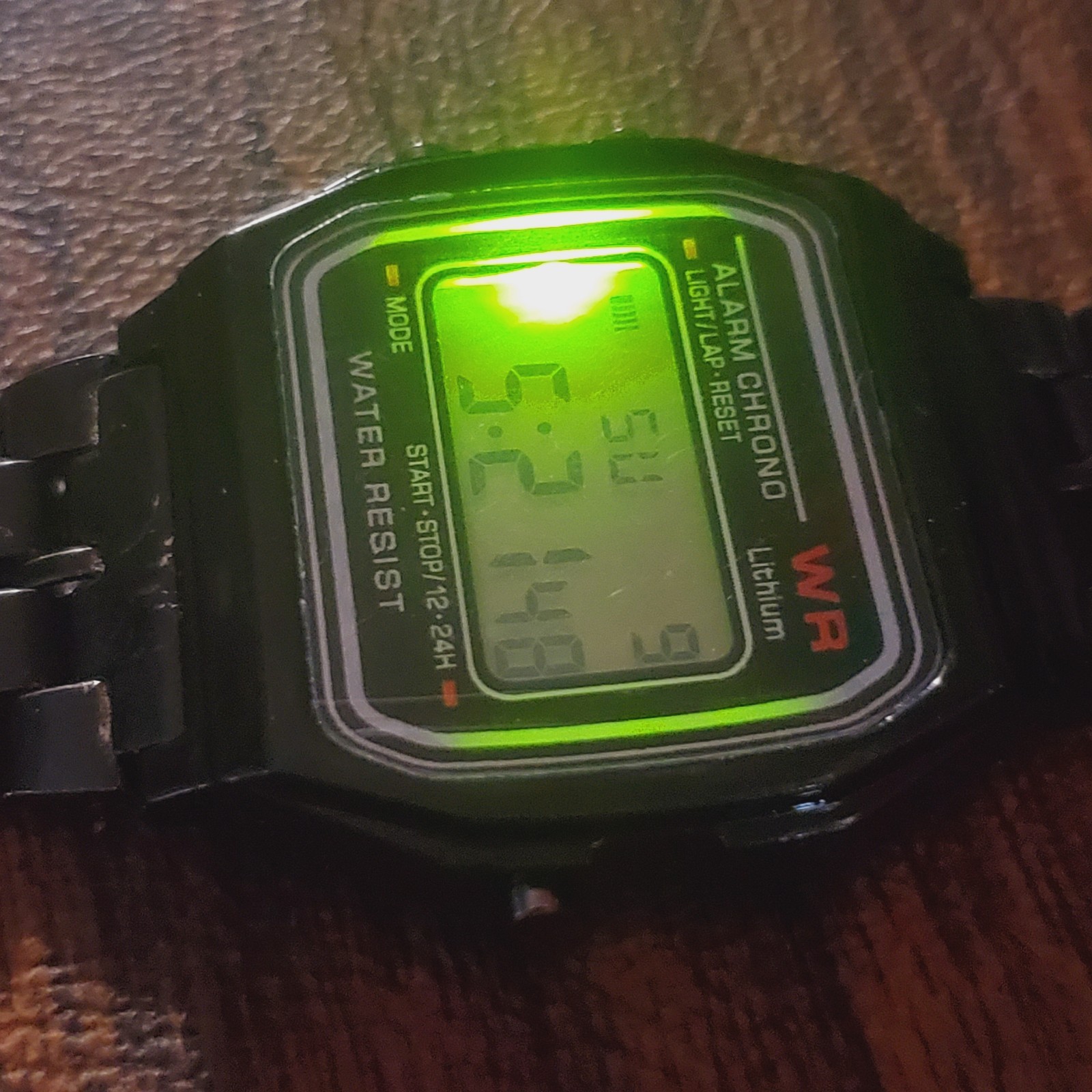 Stainless Steel Retro Digital Watch. Classic BLACK Date Time Alarm Timer US SHIP