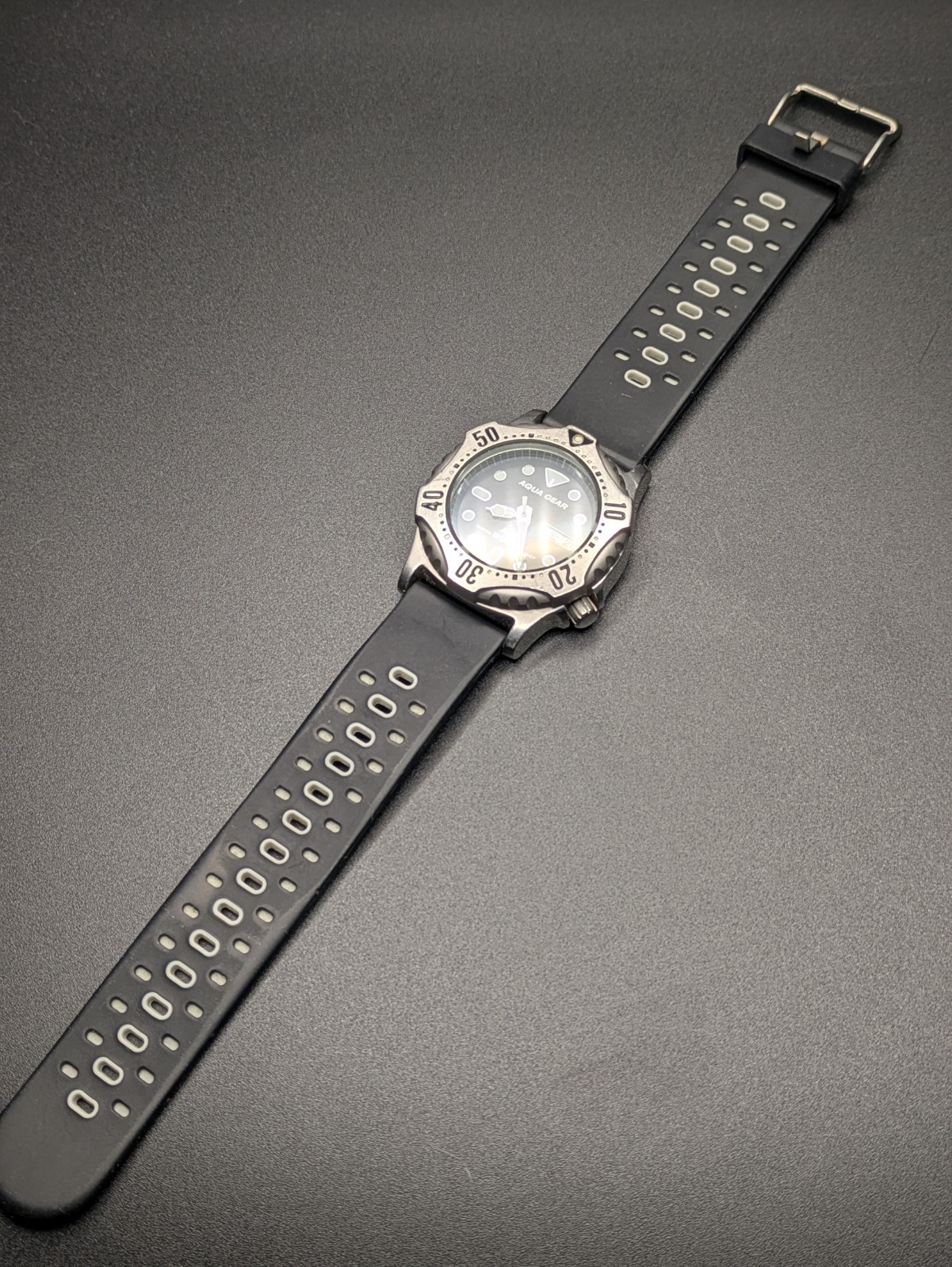 SEIKO ALBA Diver’s Quartz Watch Men’s V736-6A00 37.8mm New Battery Working