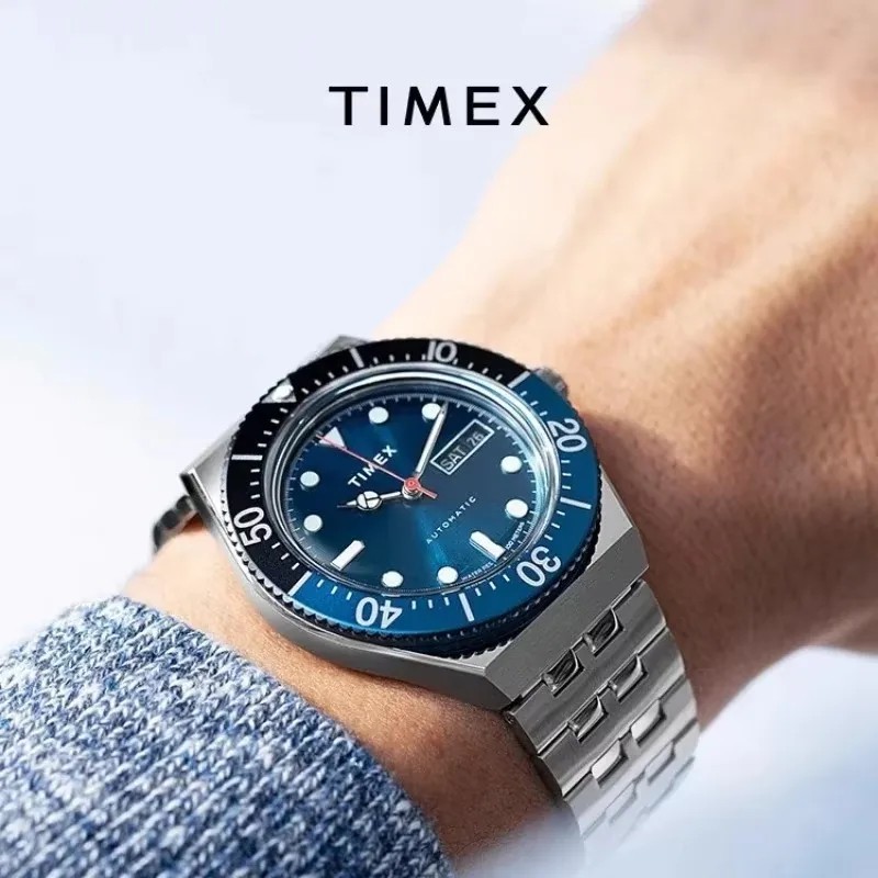 TIMEX Watch Automatic Men’s Luxury Leisure Multifunction Stainless Steel Strip