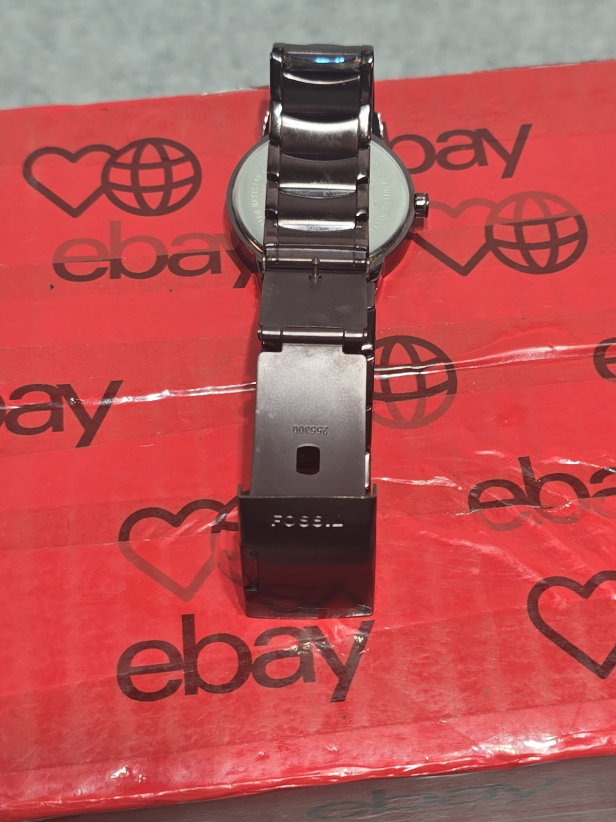 Fossil Arkitekt Watch Mens 40mm Brown Purple Stainless 6.75″ (Needs New Battery)