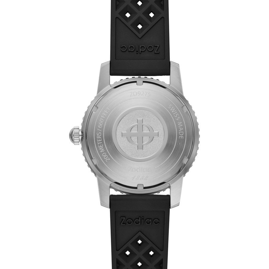 Zodiac Super Sea Wolf Compression Diver Automatic Blue Dial Rubber Watch ZO9275