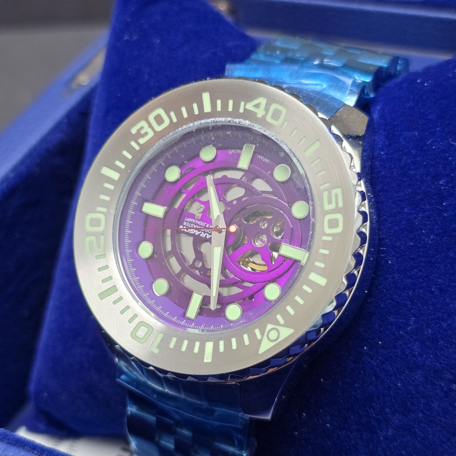 ARAGON EVO Skeleton 50mm A252PUR Men’s Automatic Watch