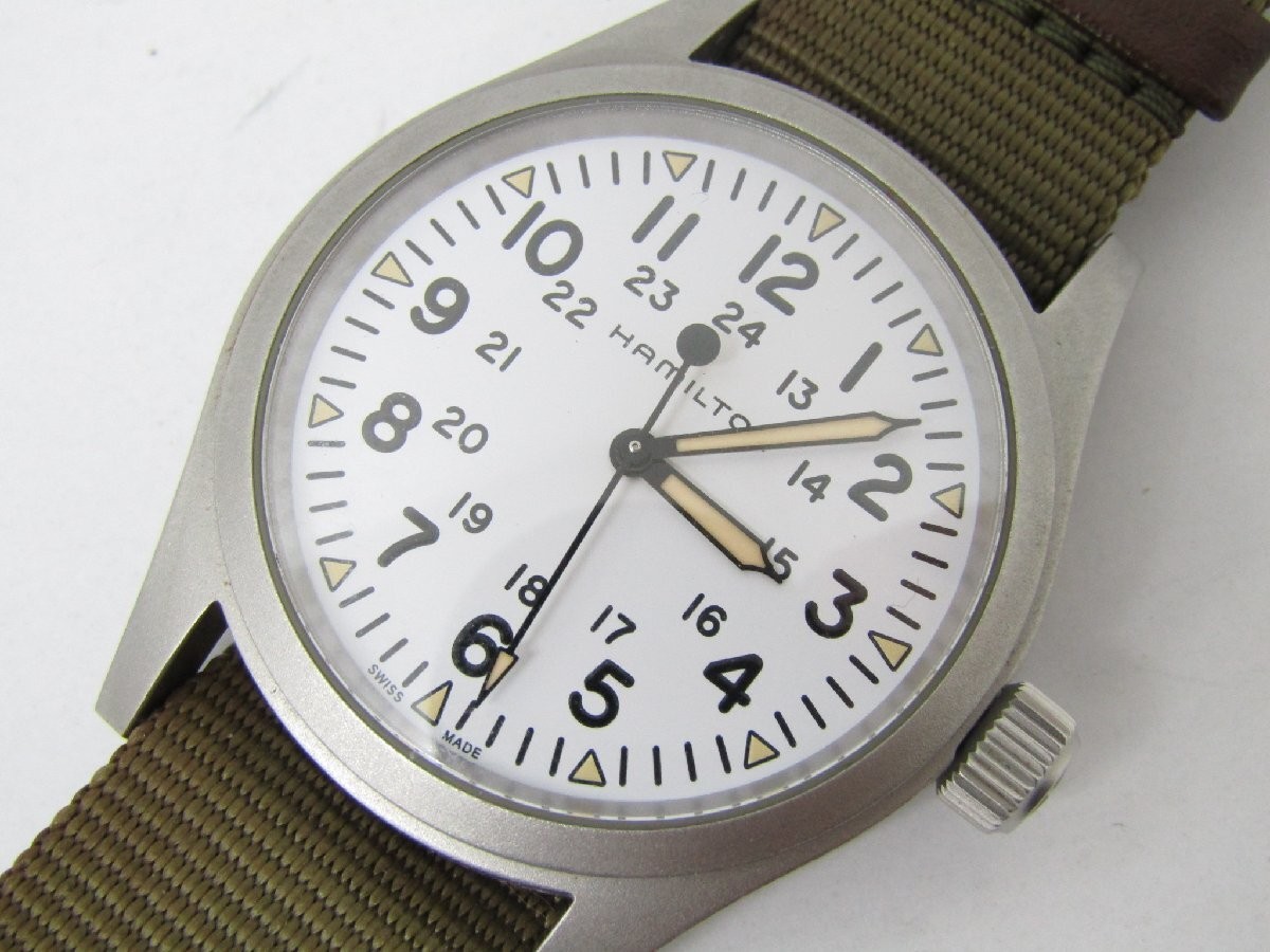 HAMILTON Hamilton H694390 AC27177 Manual Wind Used Watch Khaki Analog Dial