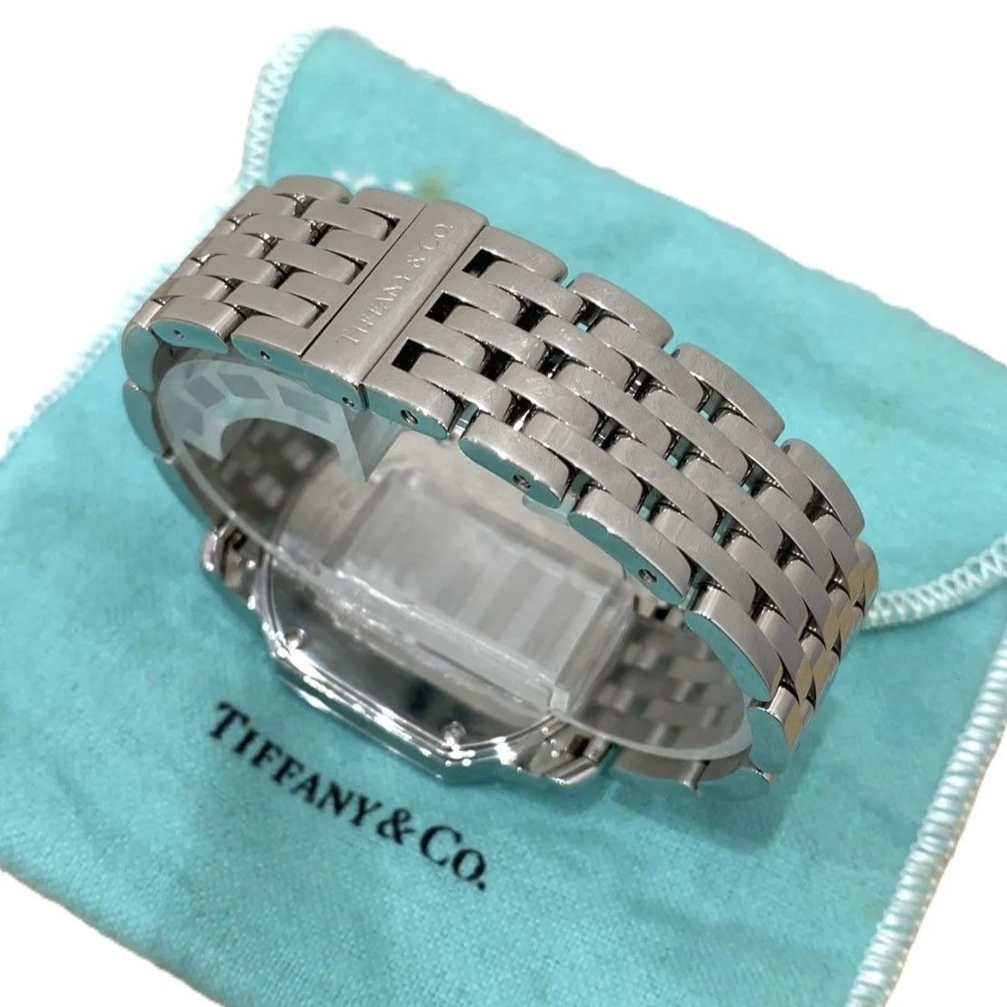 Tiffany & Co. Mark Coupe Chronograph Quartz Storage Bag Silver Date Dial Auth