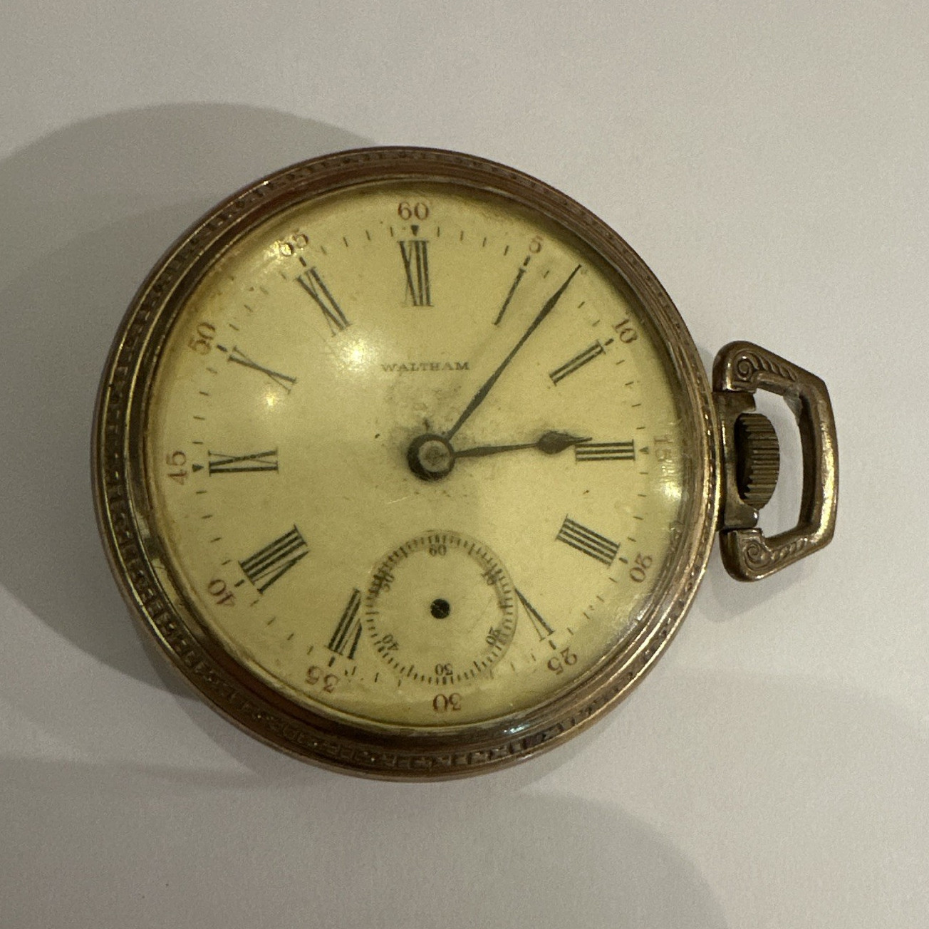 Antique 655316 Waltham American Pocket Watch Closed Case parts or repair as is