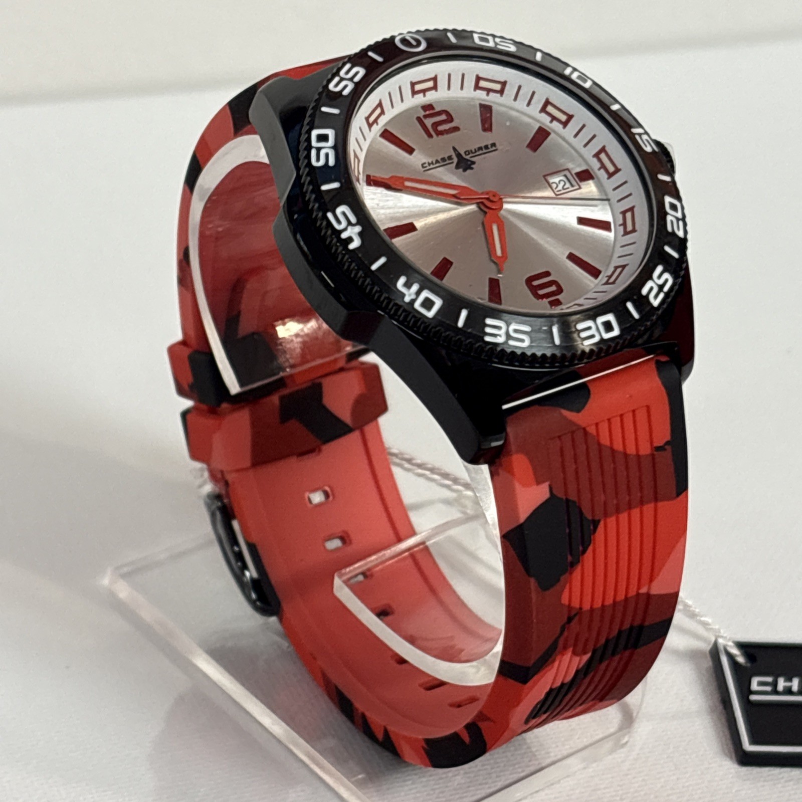 Chase Durer Men’s Watch | 45mm | Camouflage, Red, Black | CDW-0171