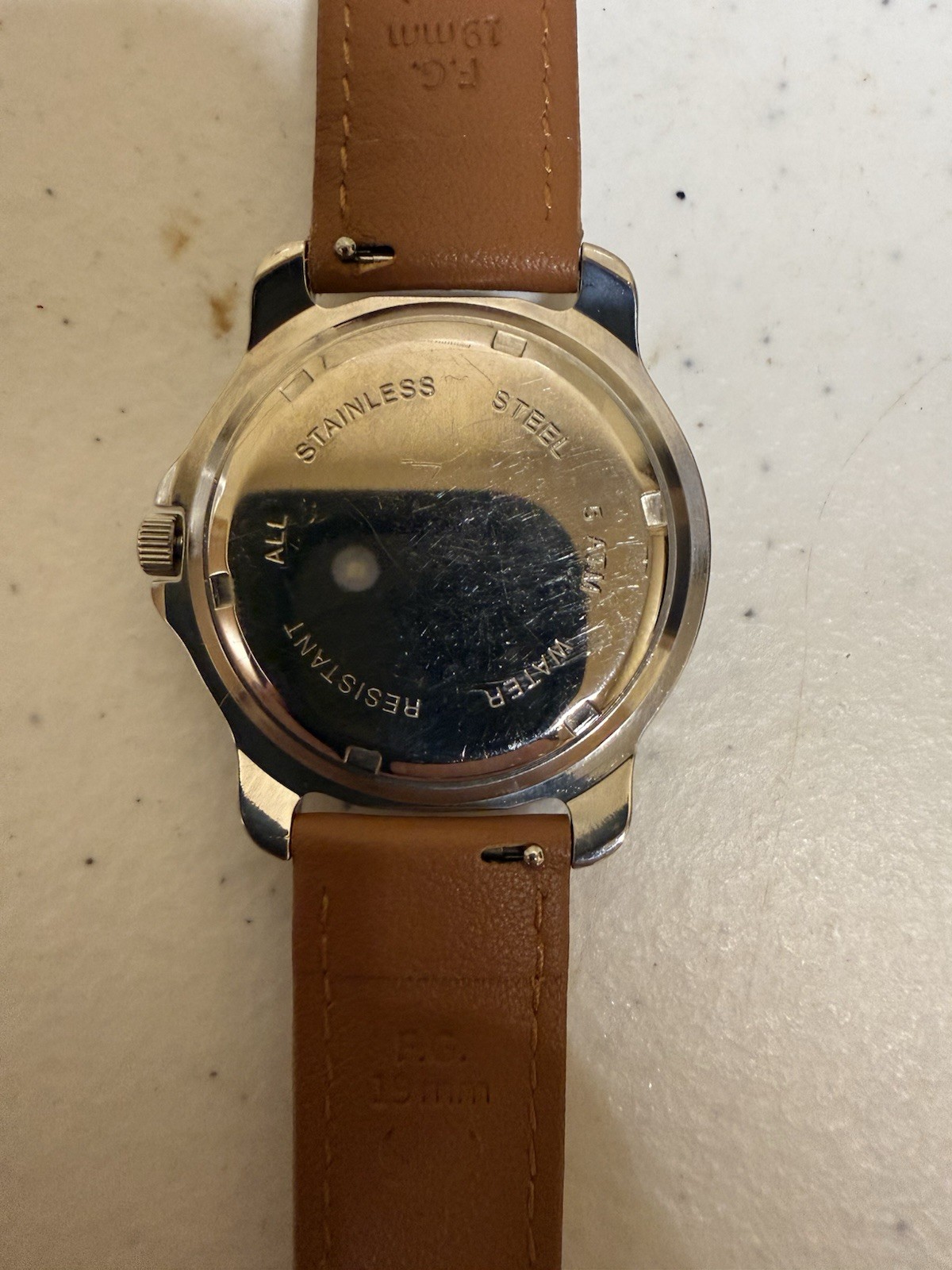 Selco Genève Quartz Analog Watch Union Pacific Brown Leather Strap