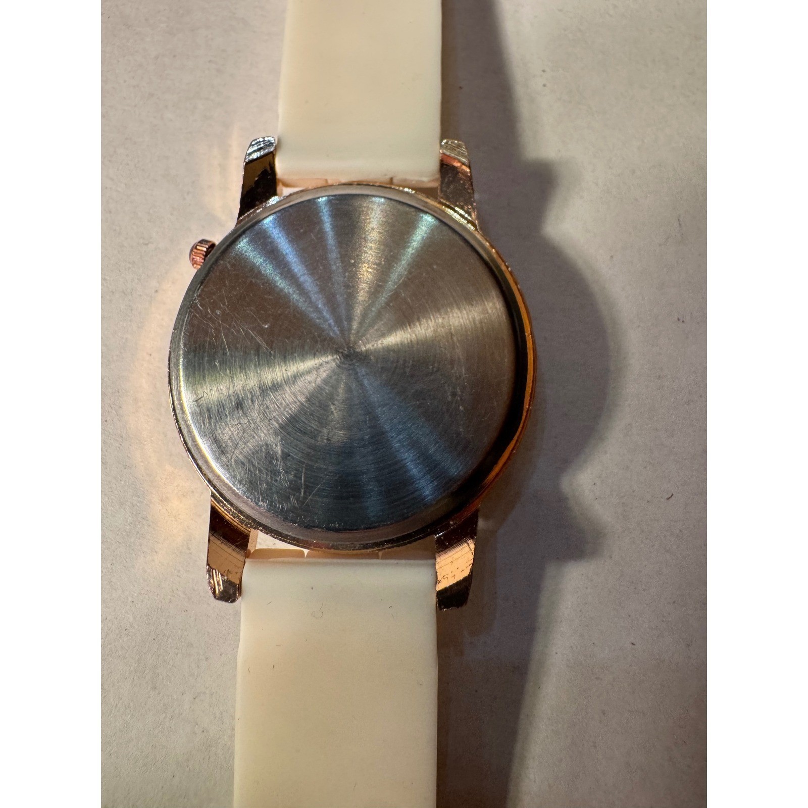 Paris Eiffel Tower Rose Gold Rhinestone Quartz Watch White Silicone Band
