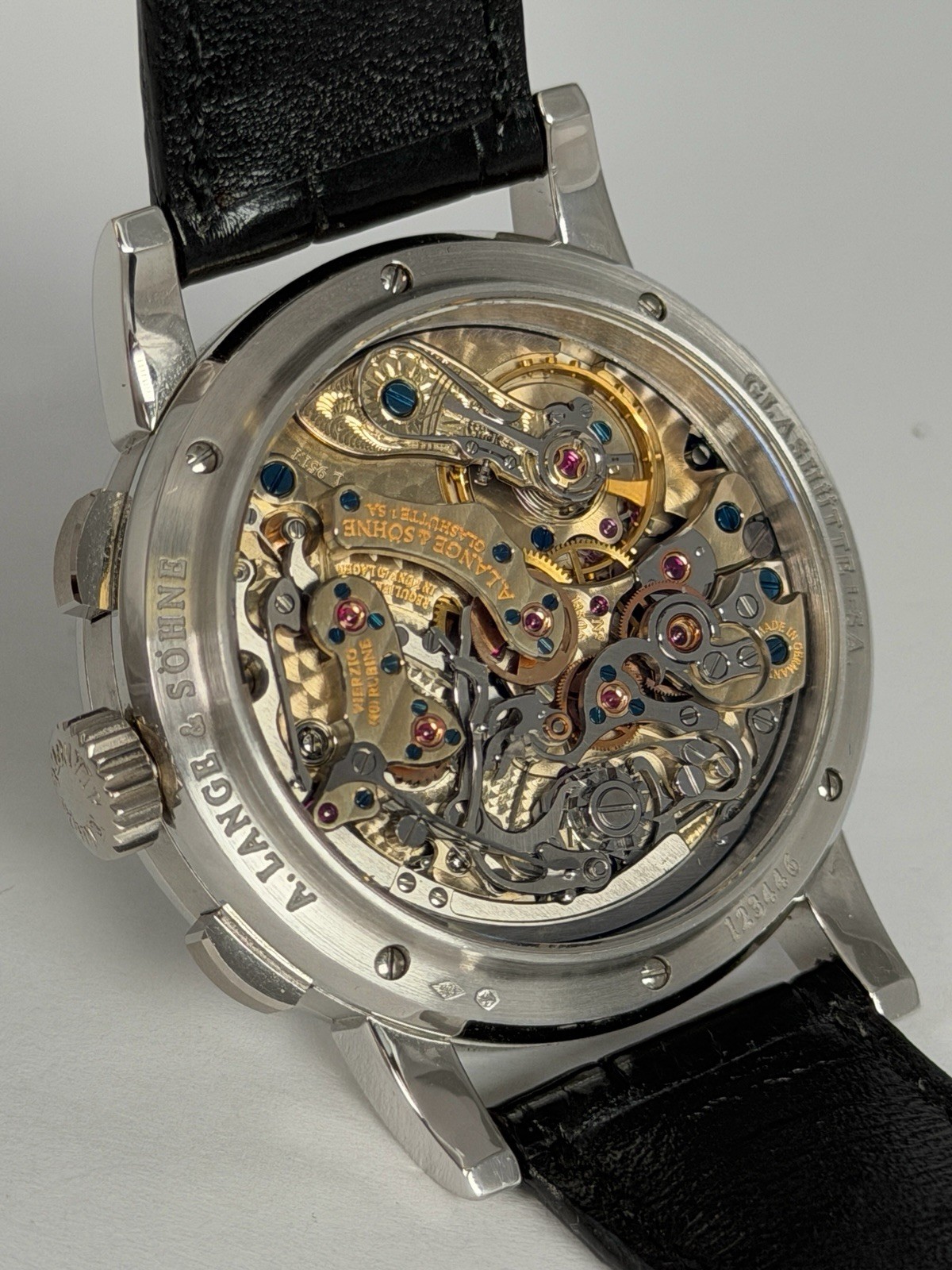 RARE A. Lange & Söhne Datograph METER 403.035 Black Watch Only PLATINUM