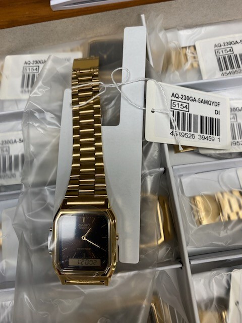Casio Vintage Analog Digital Brown Dial Casual Quartz Unisex Watch AQ-230GA-5A