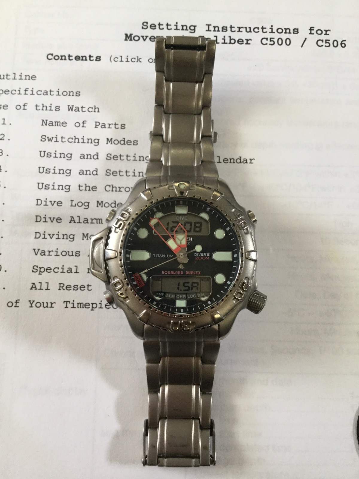 Citizen titanium aquaplaned duplex