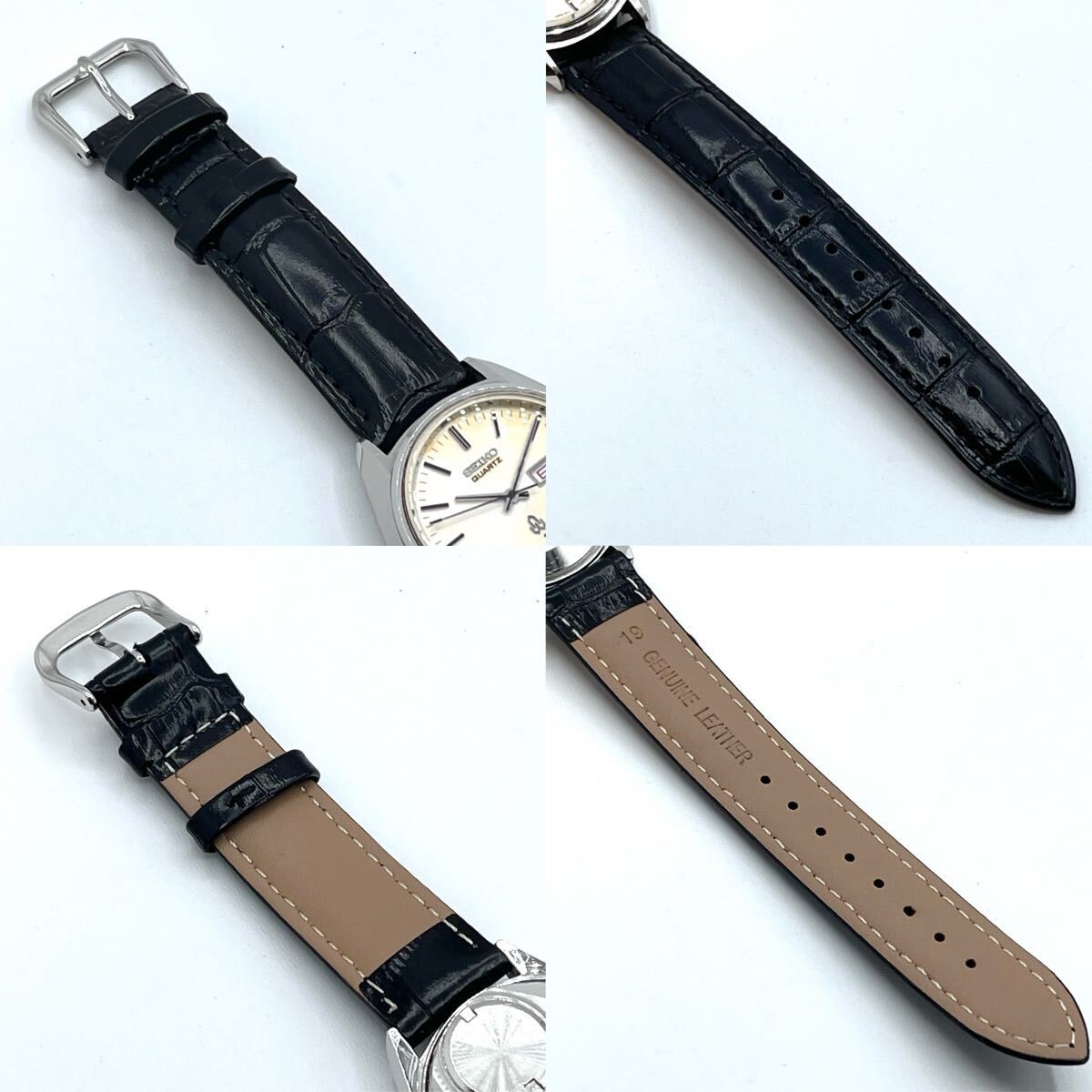 Seiko Quartz 3803-7030 Day Date Vintage Men’s Watch 1972 Silver Dial Japan