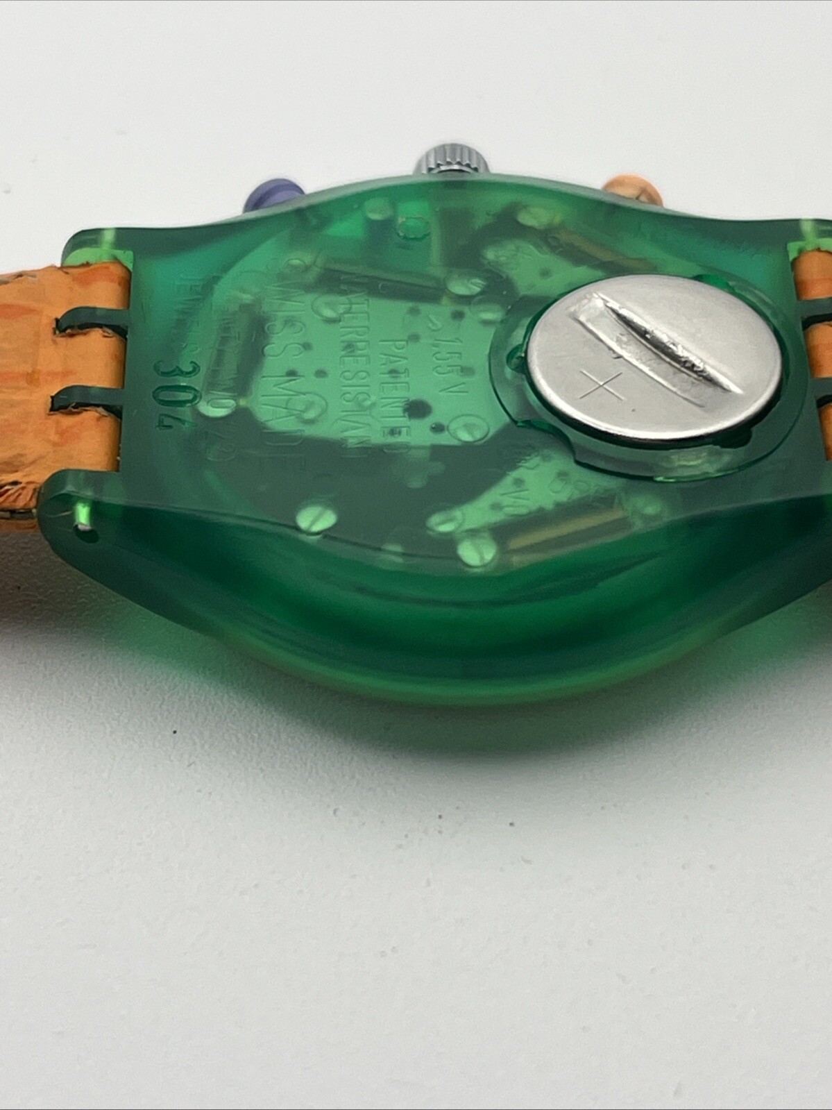 Swatch Watch S500 Green & Yellow Rainbow-Chrometer-SCL102