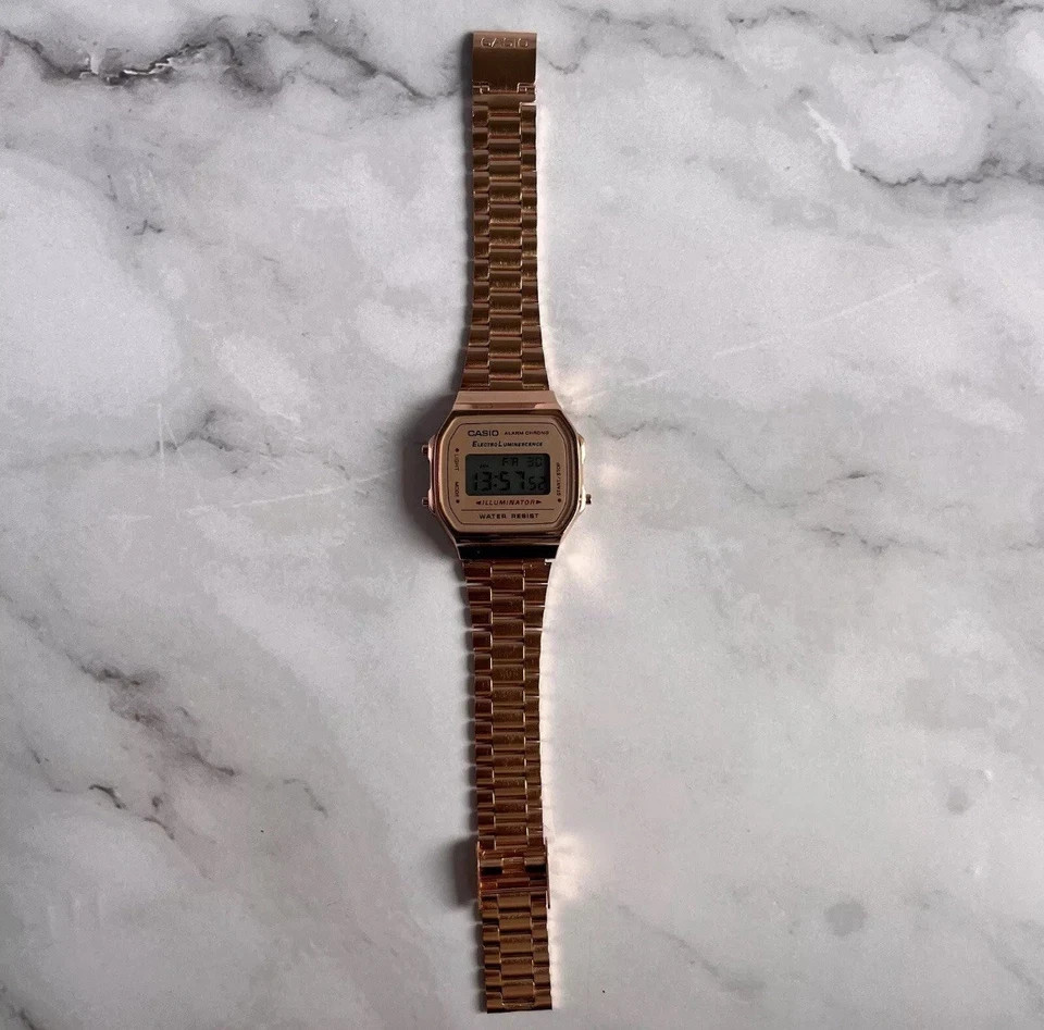 Casio A168W Vintage Rose Gold Digital Watch Unisex