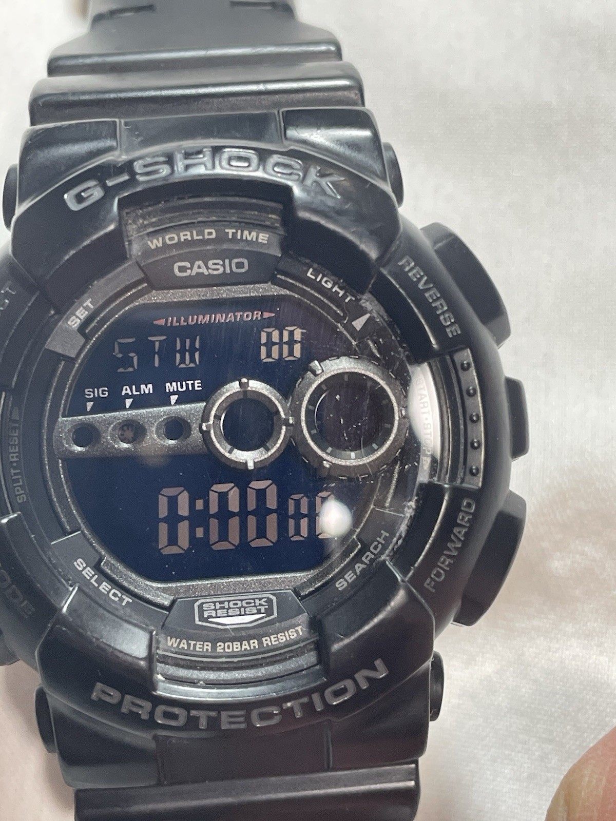 Casio G-Shock GD-100 3263 Black Digital Watch 200M Shock Resist Running