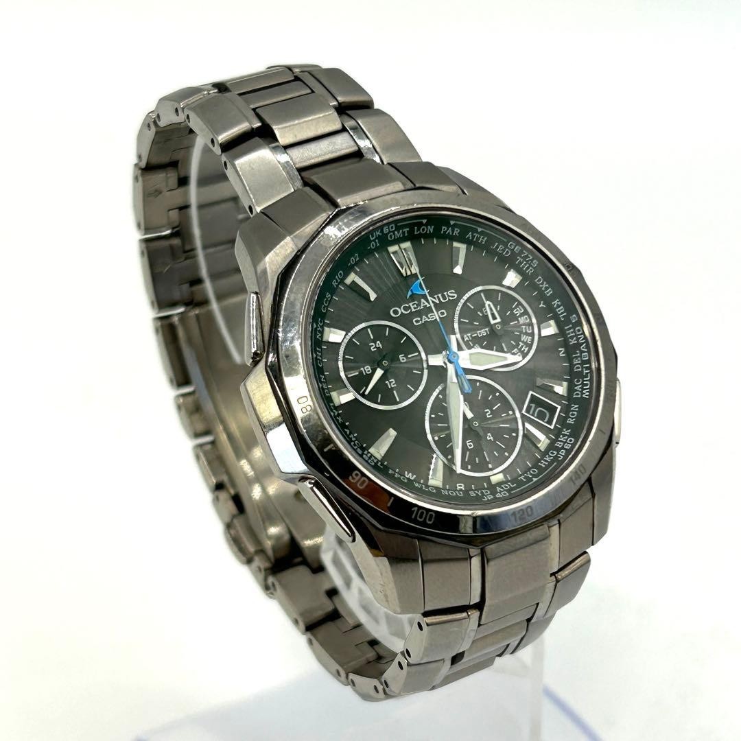 Casio Oceanus Manta OCW-S1000 Solar Radio Chronograph Titanium Band Watch JAPAN
