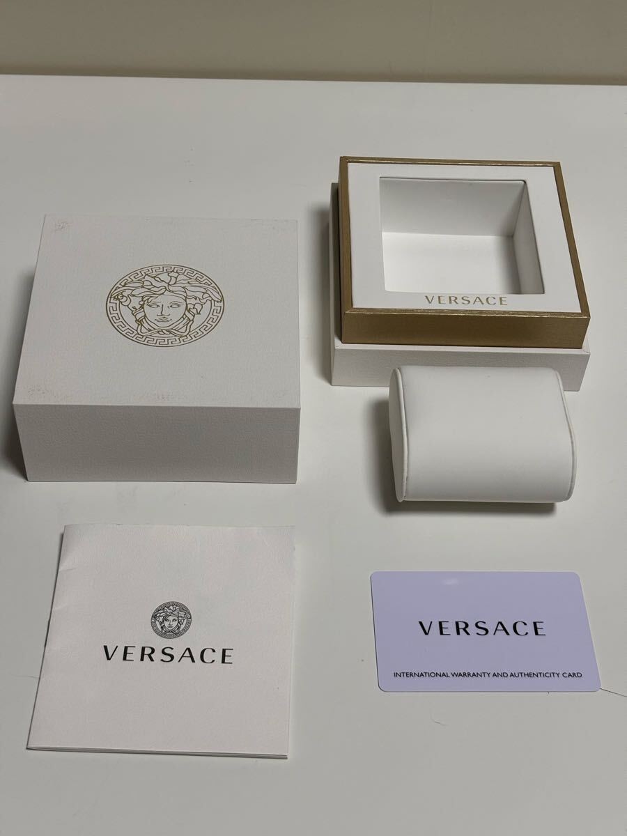 [B1Y] VERSACE Chronograph Men’s Watch Black Gold VESP00324 Greca [z7t]